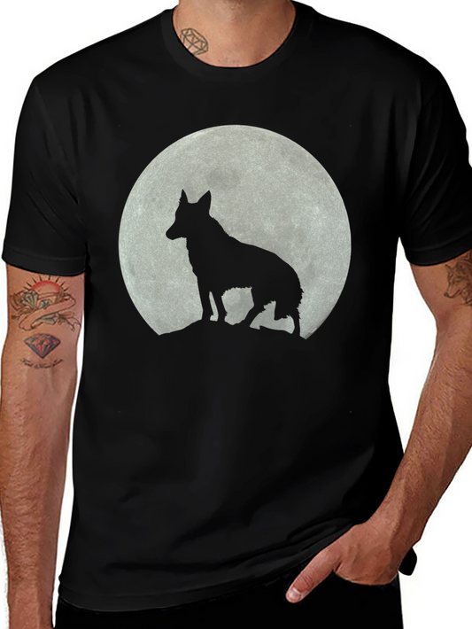 Wolf Moon Graphic T-Shirt - Black