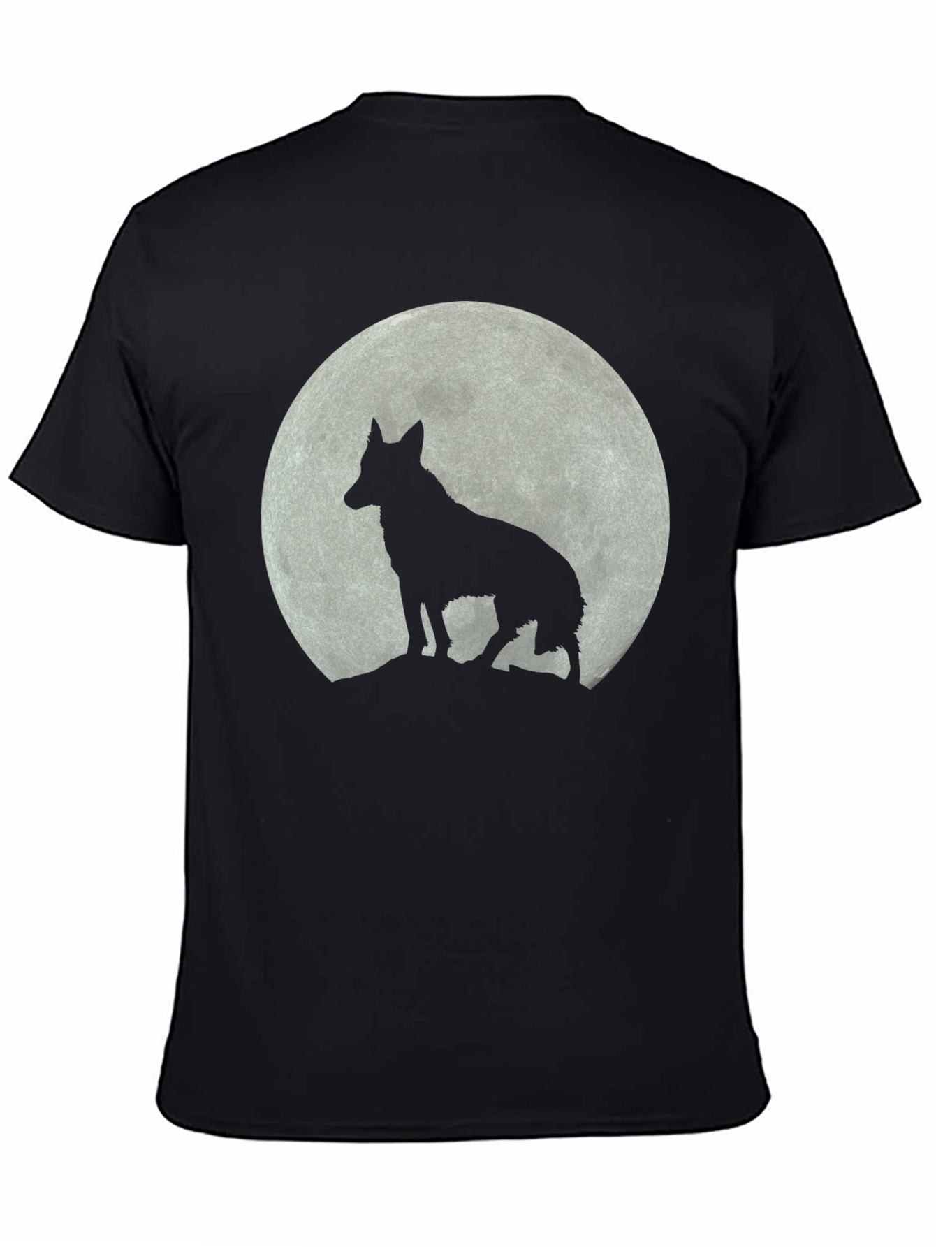 Wolf Moon Graphic T-Shirt - Black