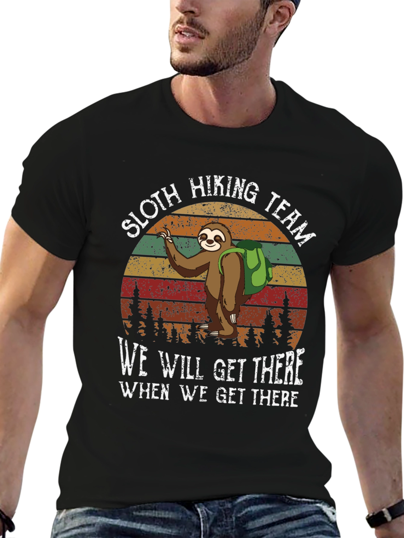 Sloth Hiking Team T-Shirt - Funny Nature Tee