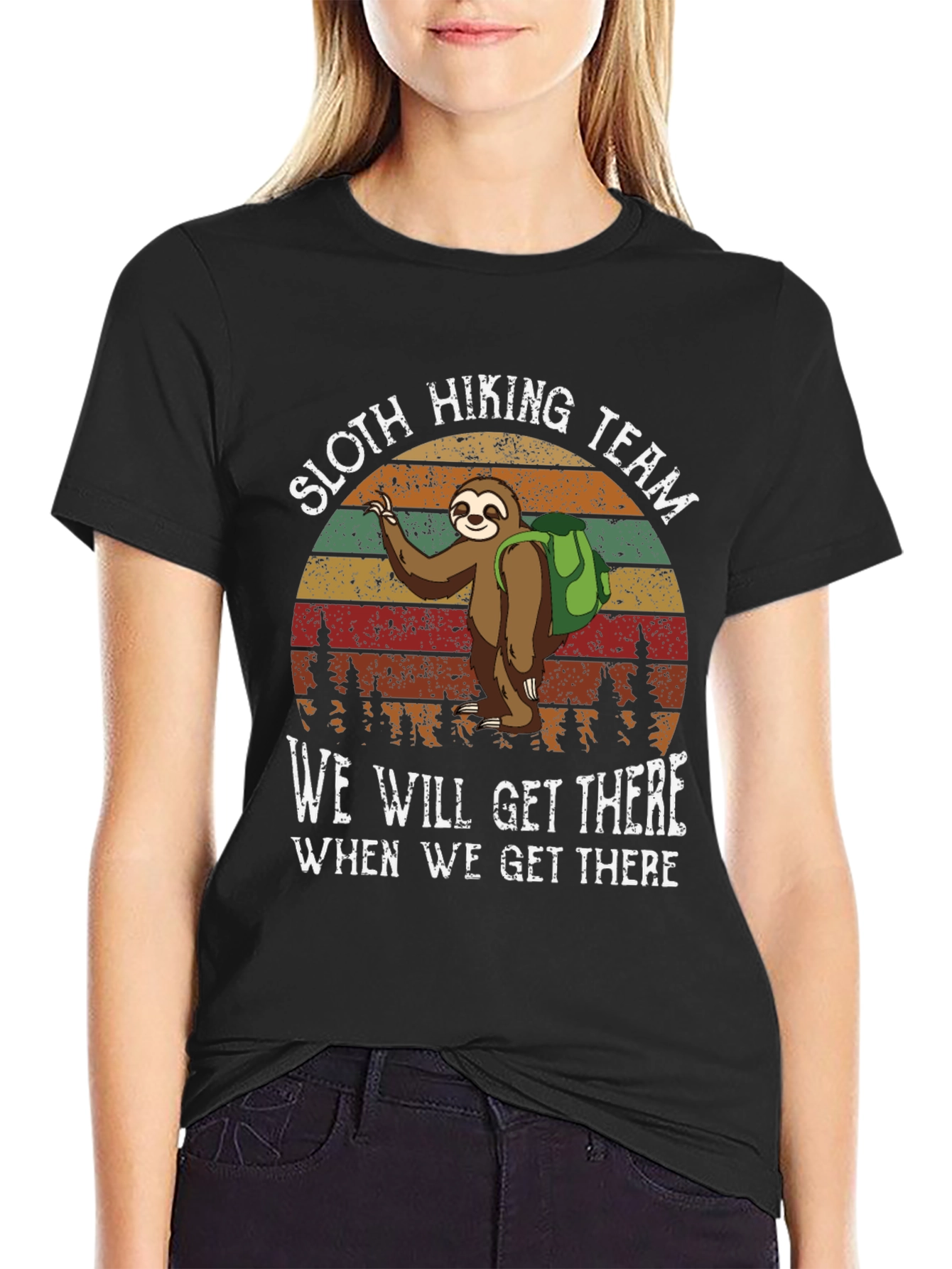 Sloth Hiking Team T-Shirt - Funny Nature Tee