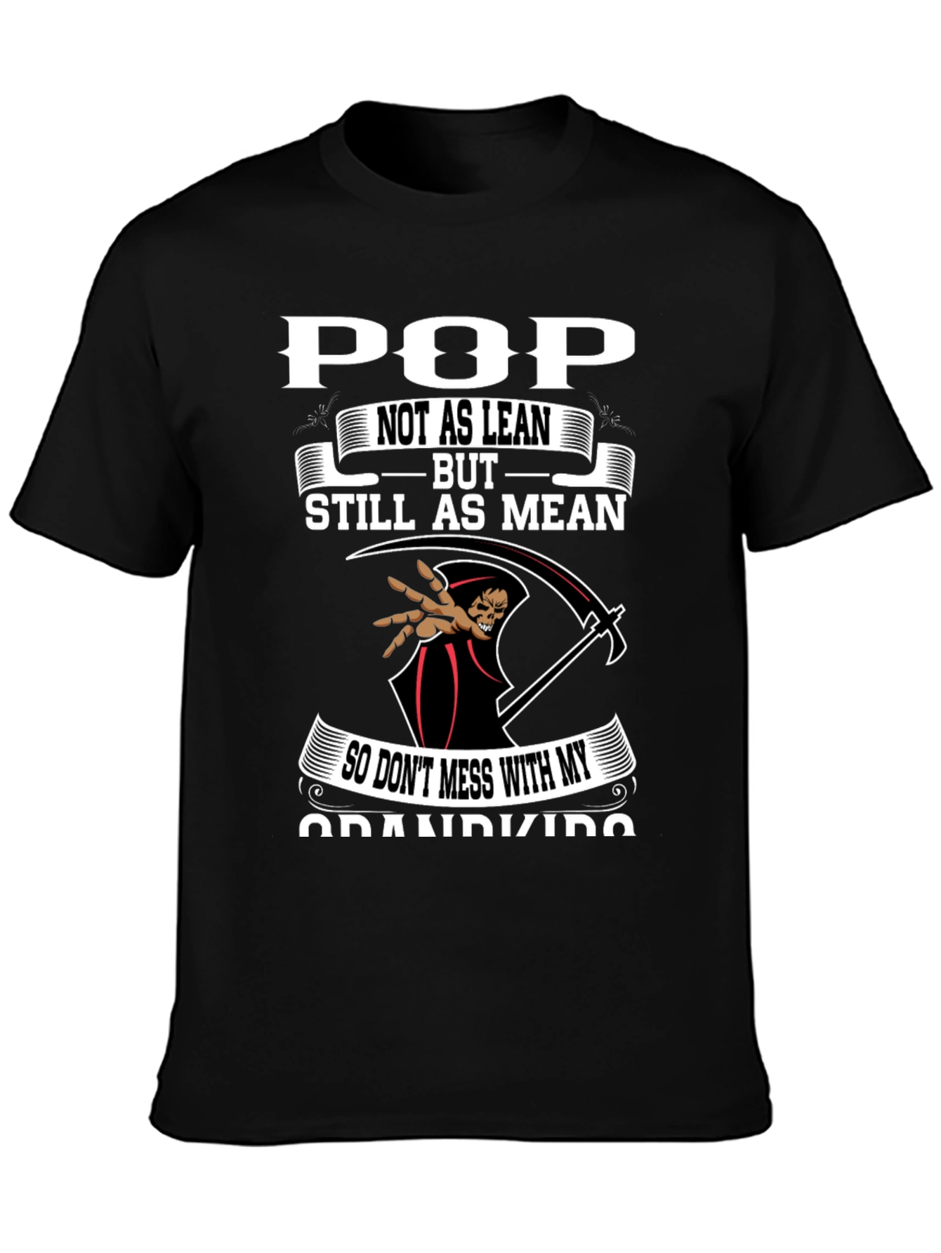 Pop Still Mean Grim Reaper Graphic T-Shirt
