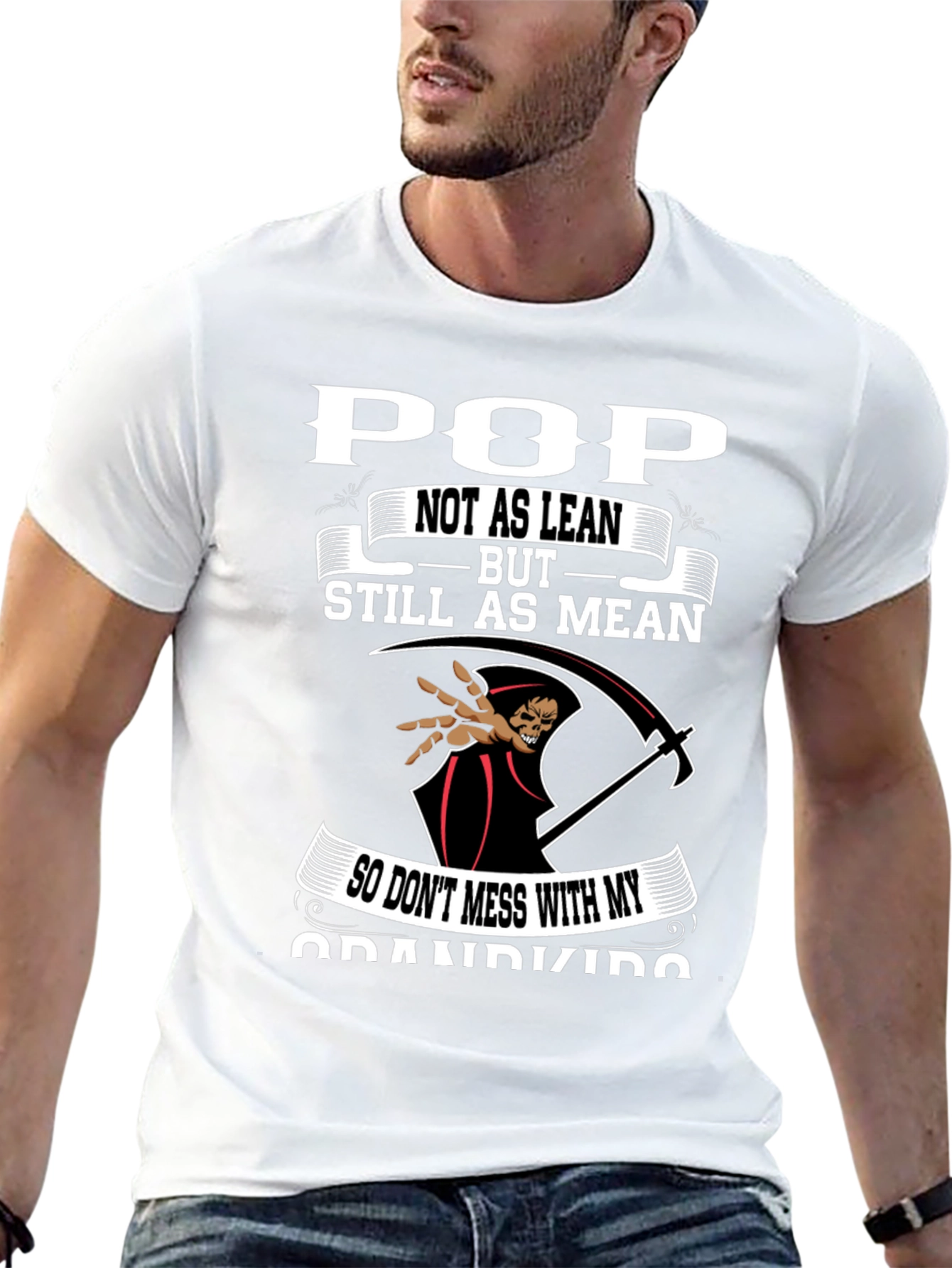 Pop Still Mean Grim Reaper Graphic T-Shirt