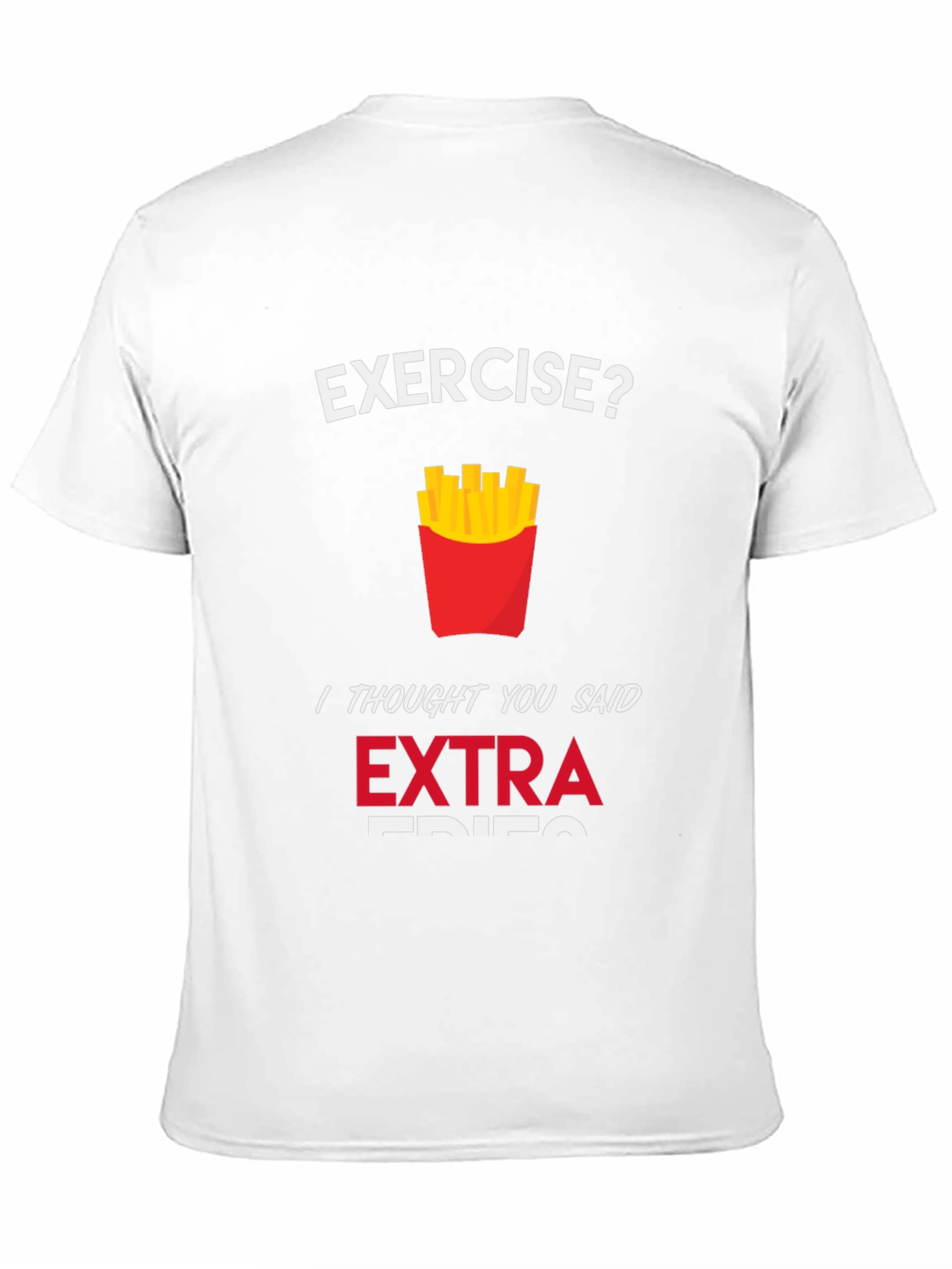 Funny Extra Fries Graphic T-Shirt for Food Lovers