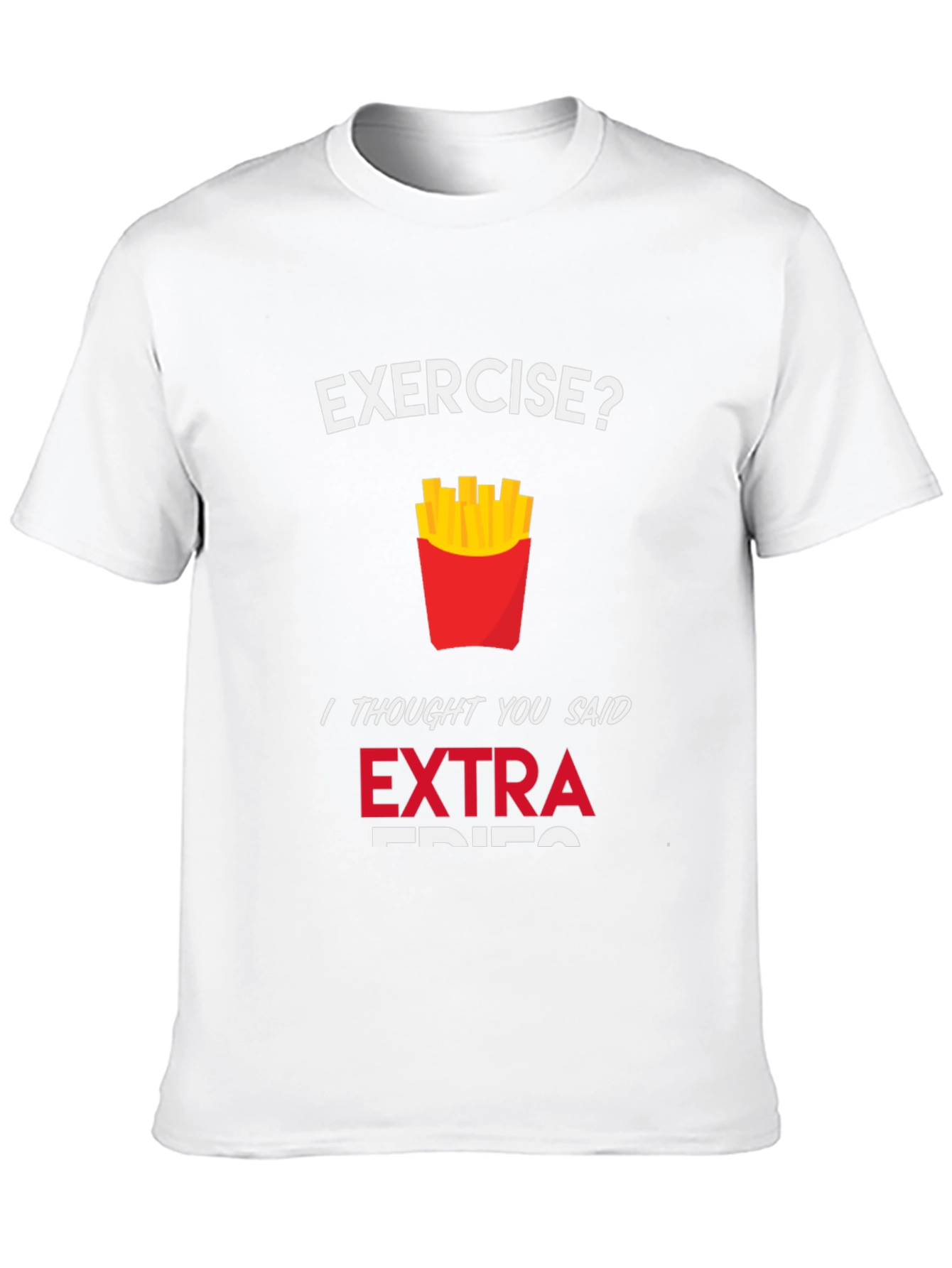 Funny Extra Fries Graphic T-Shirt for Food Lovers