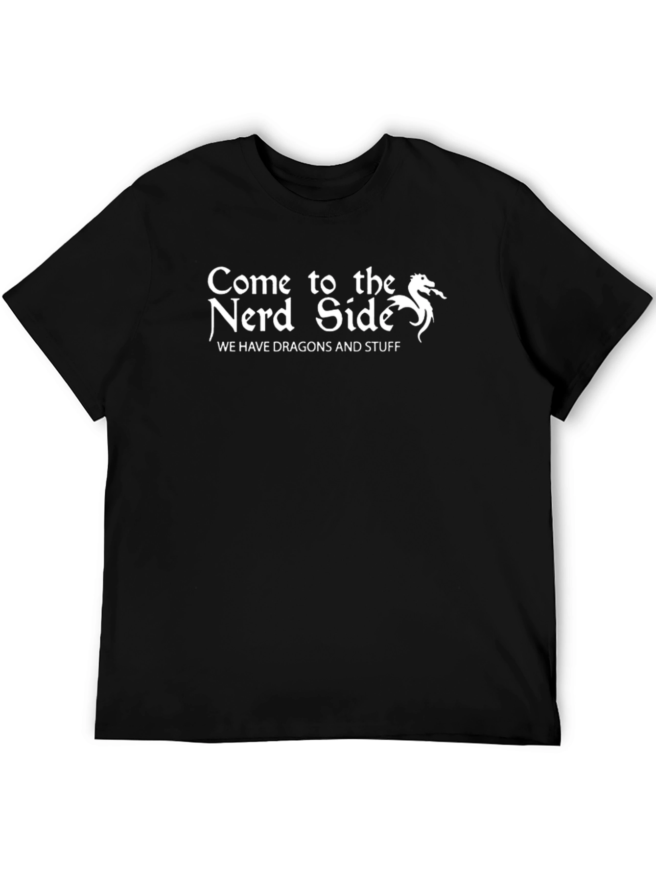 Nerd Side Dragon T-Shirt - Geeky Fantasy Tee