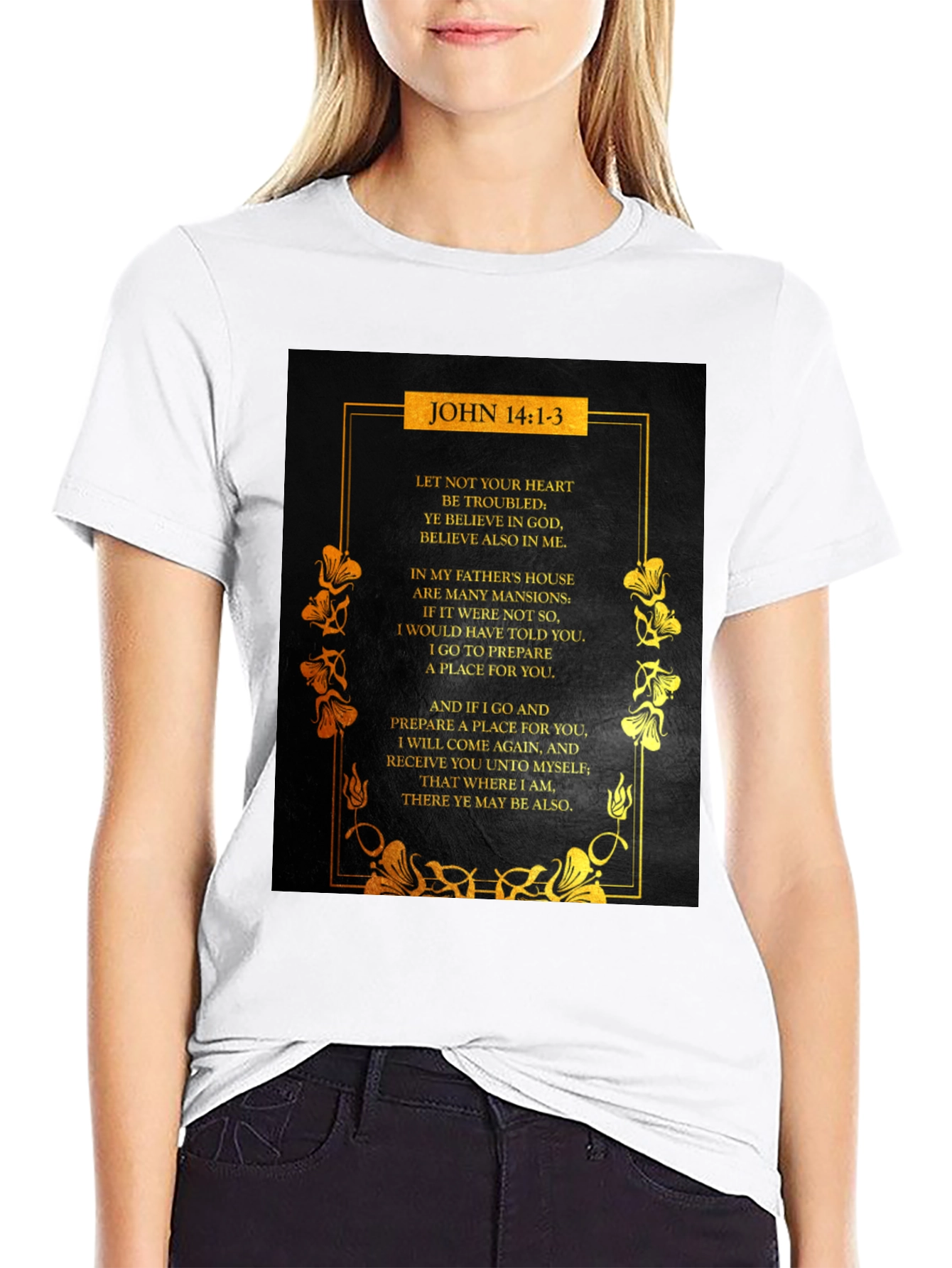 John 14:1-3 Scripture Graphic T-Shirt