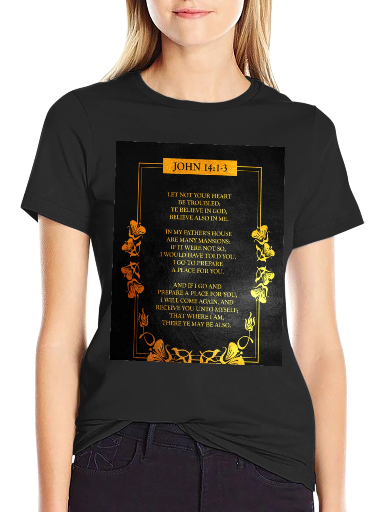 John 14:1-3 Scripture Graphic T-Shirt