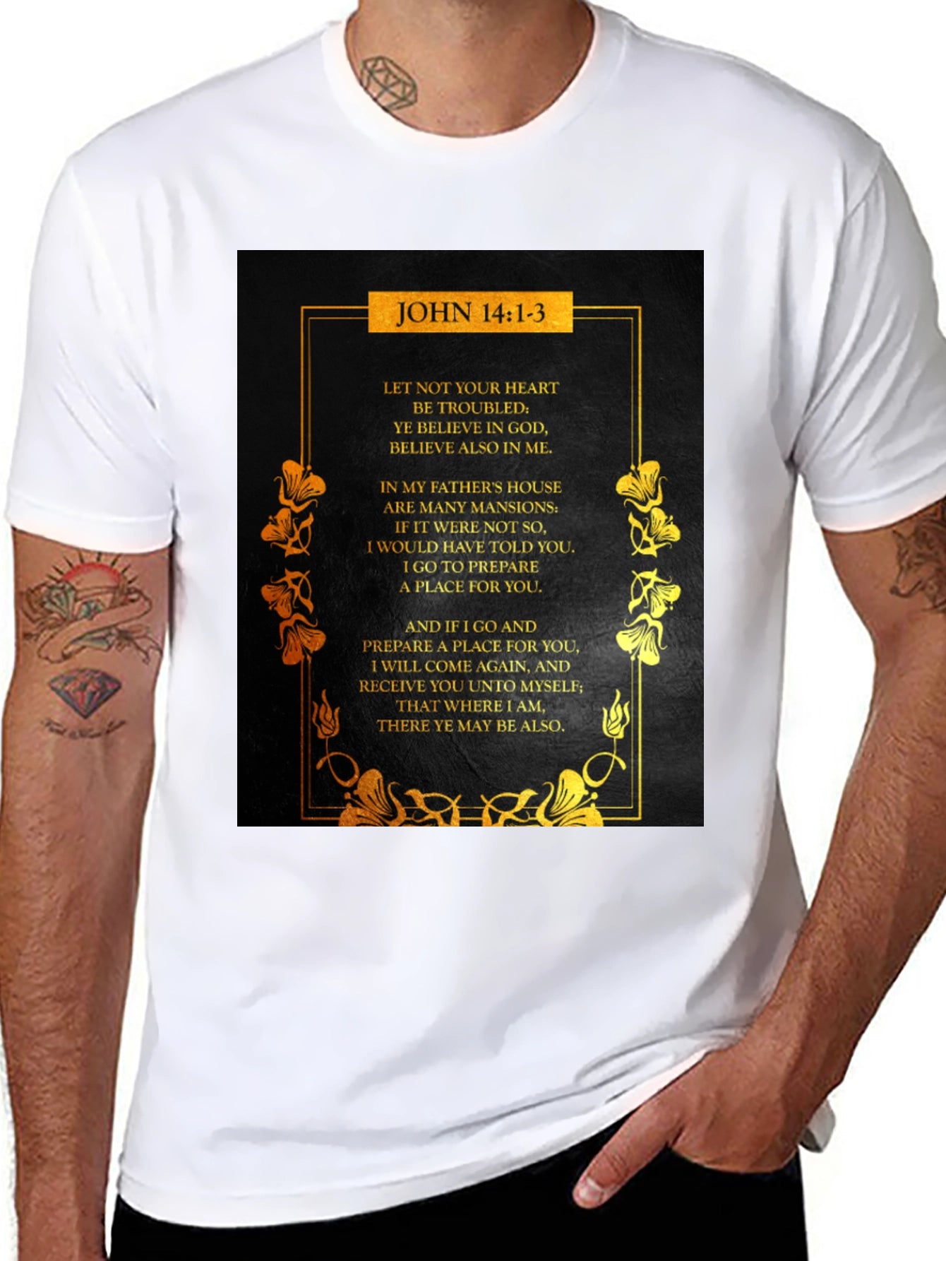 John 14:1-3 Scripture Graphic T-Shirt