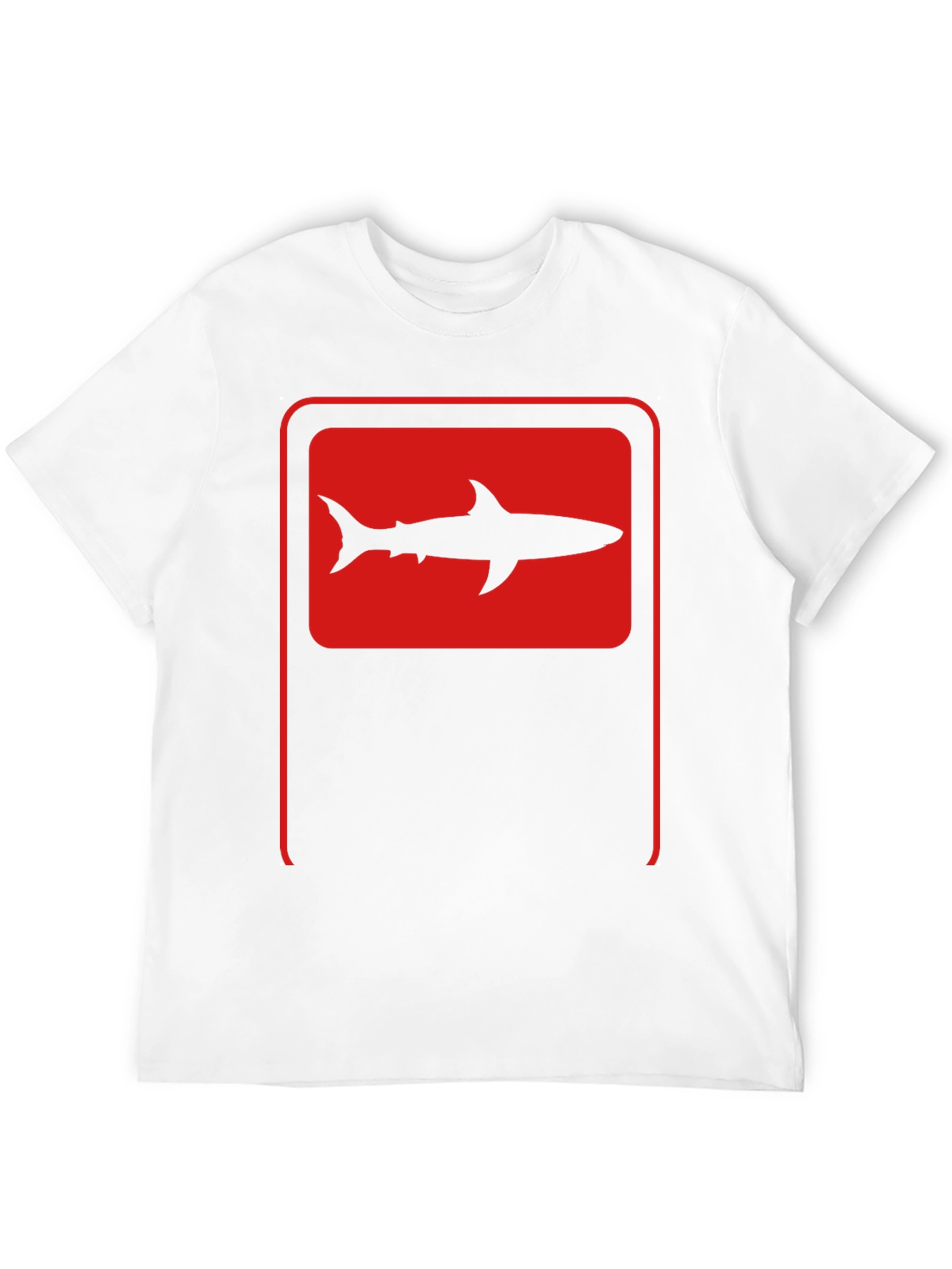 Shark Silhouette Graphic Tee - Black