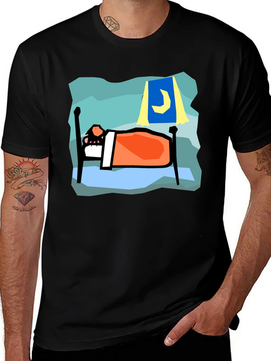 Sleepy Time Tee - Novelty Graphic Print T-Shirt