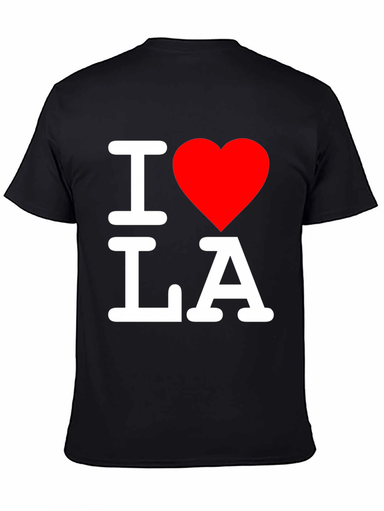 I Love LA T-Shirt - Black Crew Neck