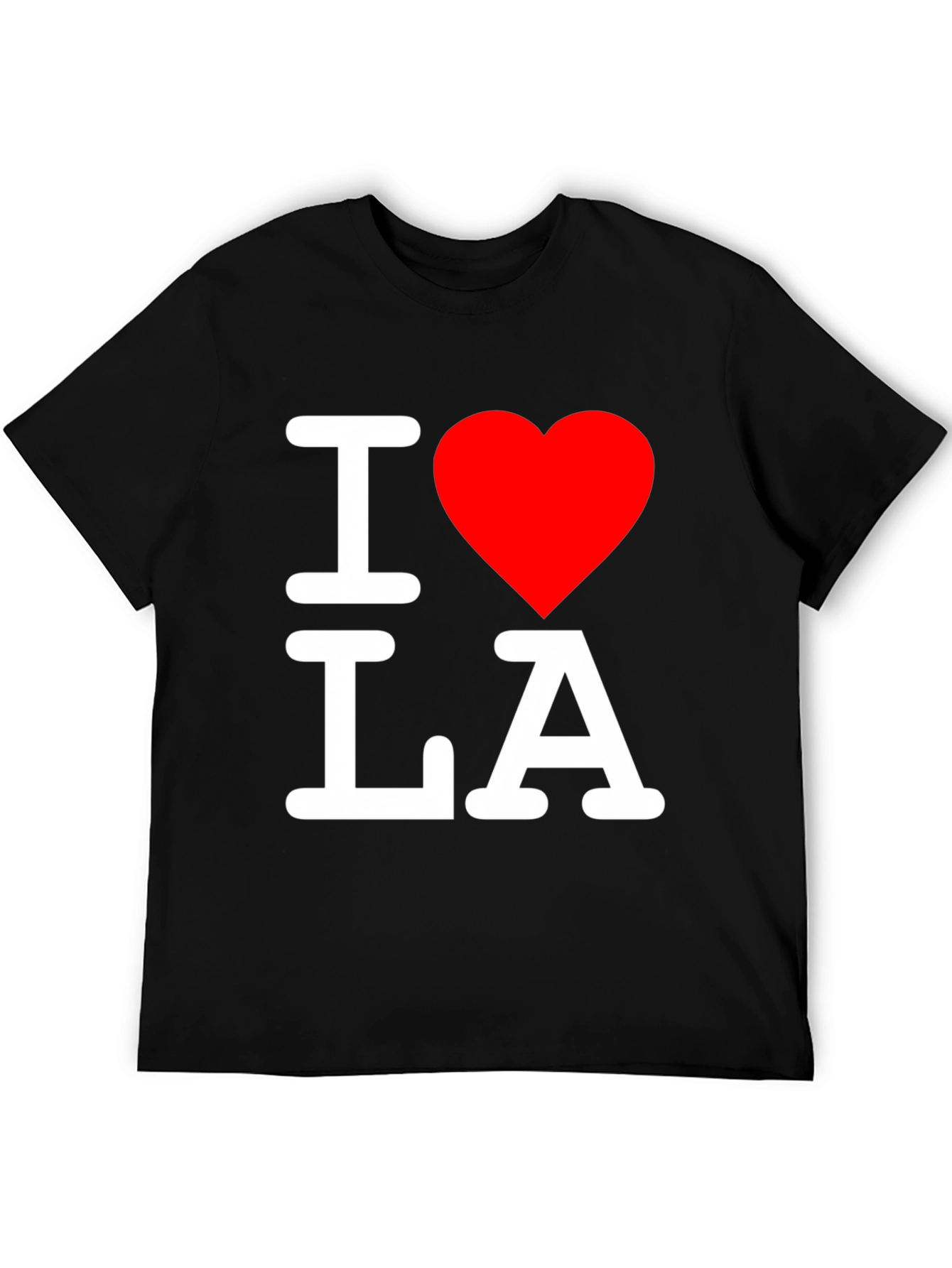 I Love LA T-Shirt - Black Crew Neck