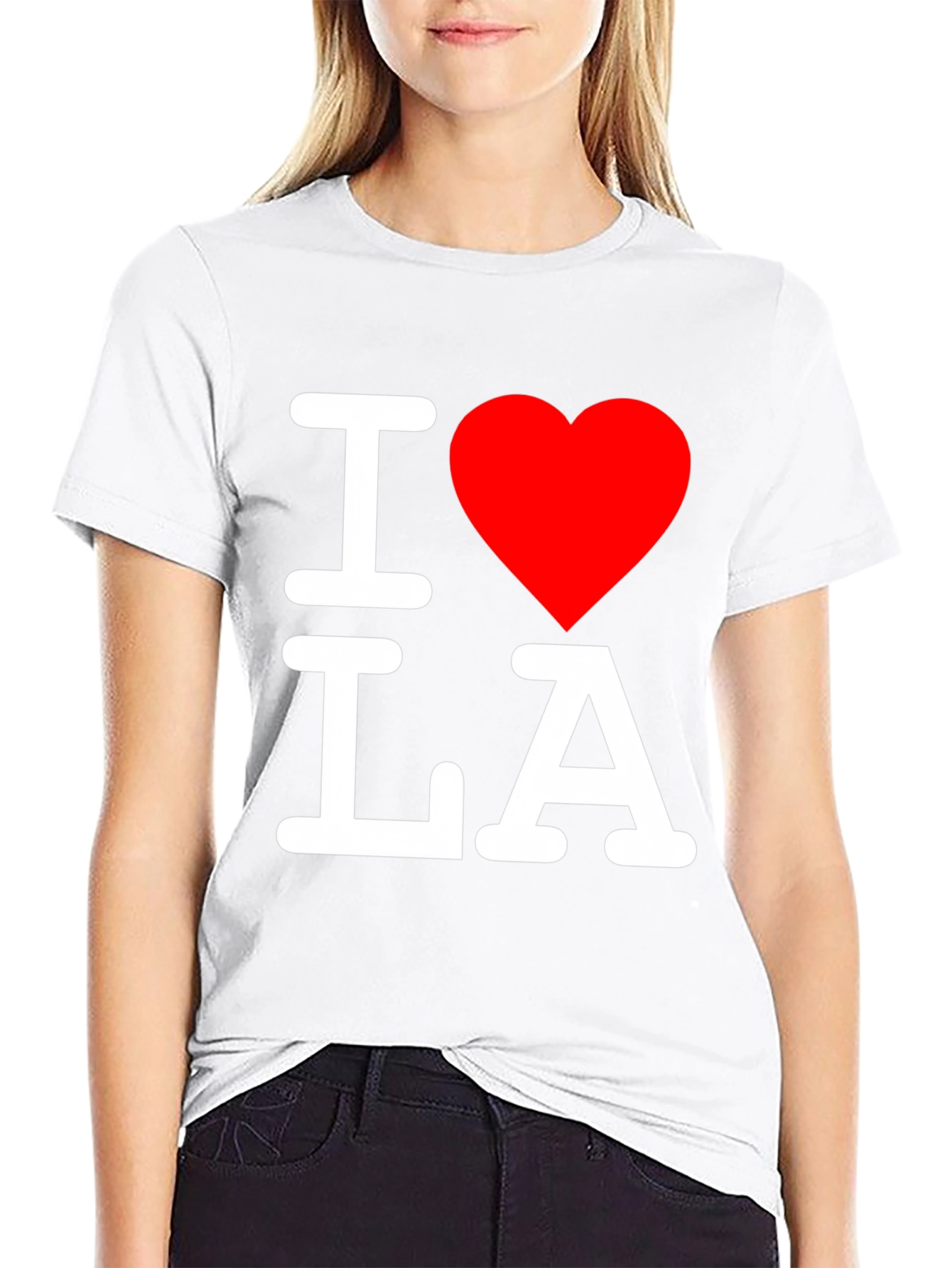 I Love LA T-Shirt - Black Crew Neck