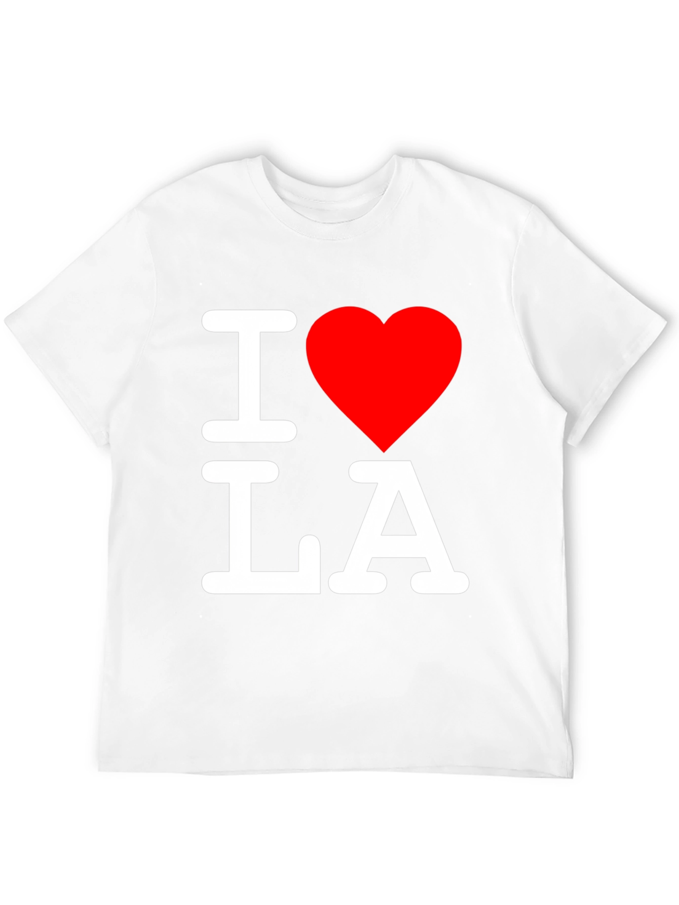 I Love LA T-Shirt - Black Crew Neck