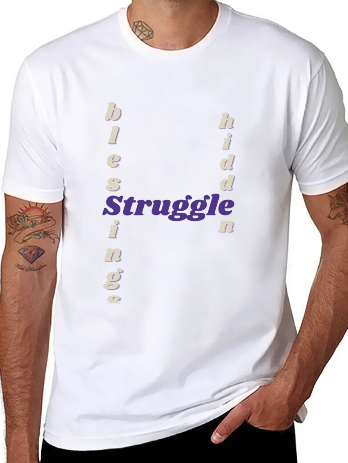 Blessings From Struggle Black Graphic Tee