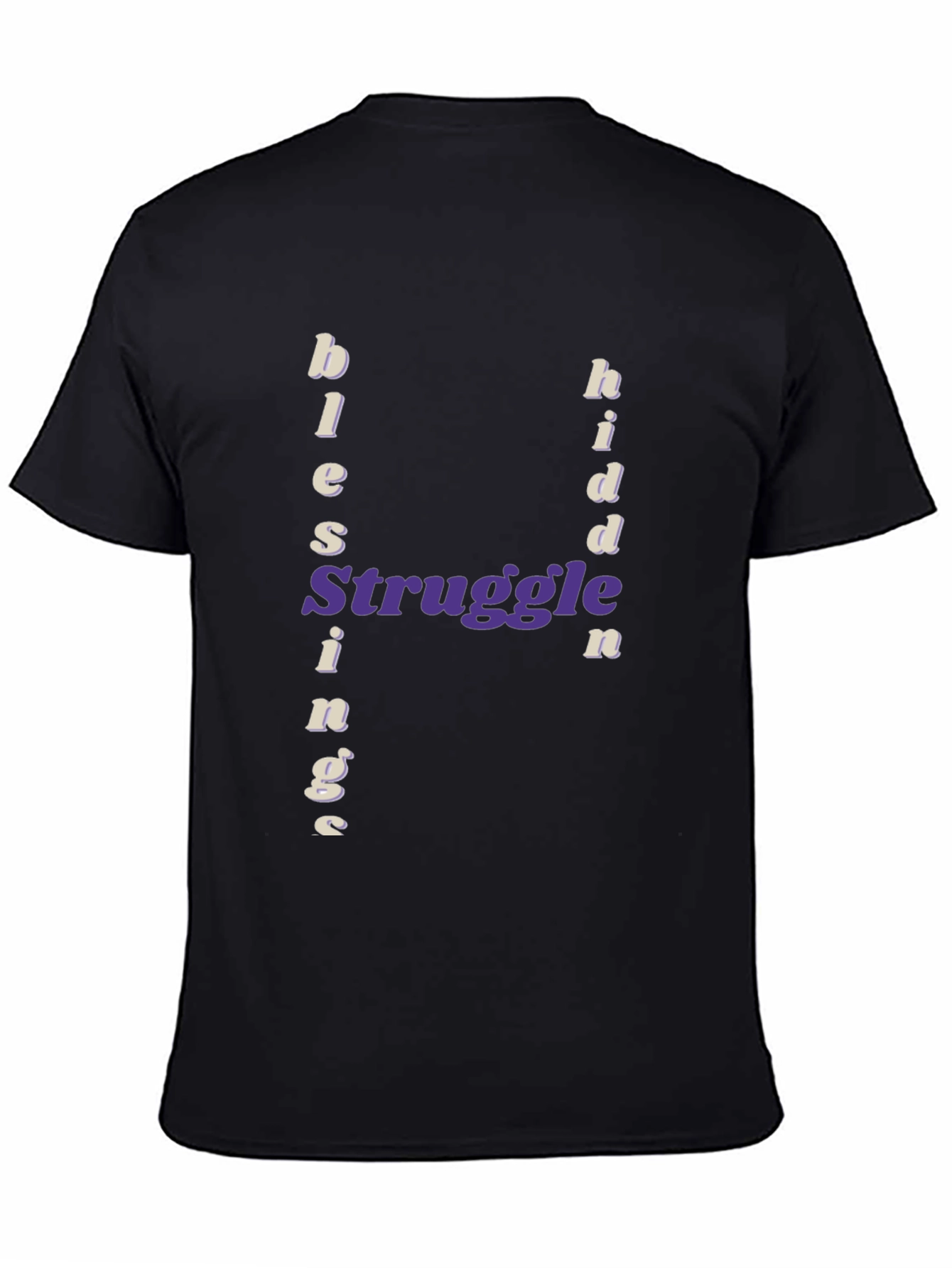 Blessings From Struggle Black Graphic Tee