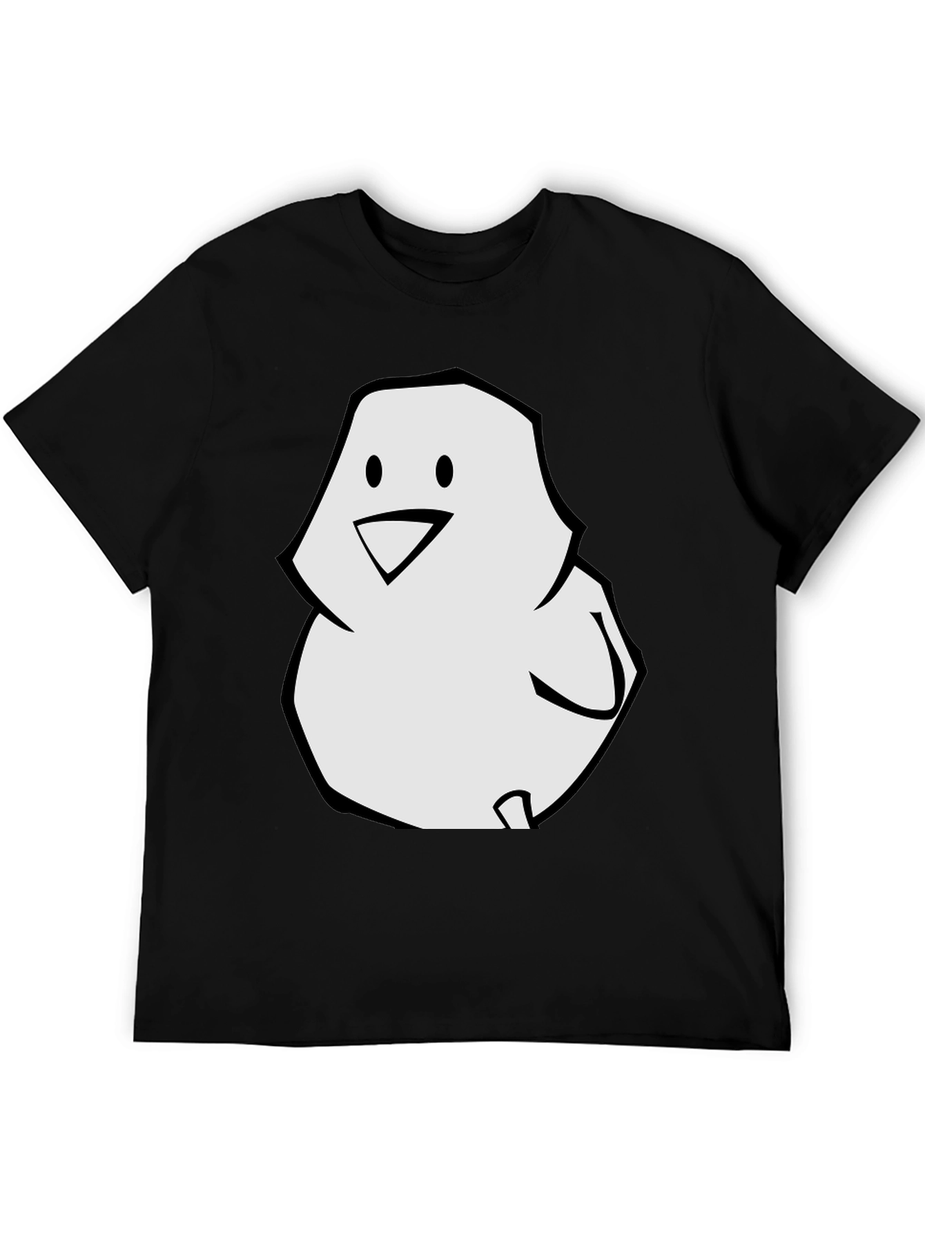 Cartoon Chick Graphic Tee - Black