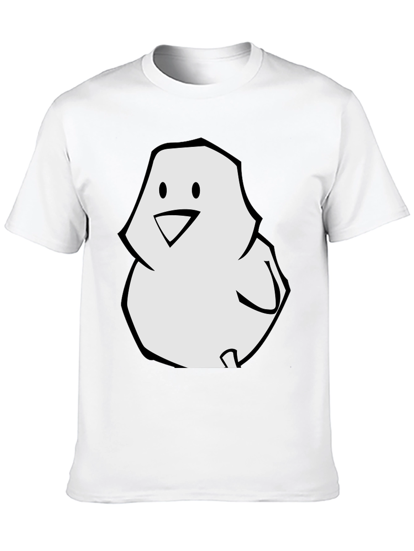 Cartoon Chick Graphic Tee - Black