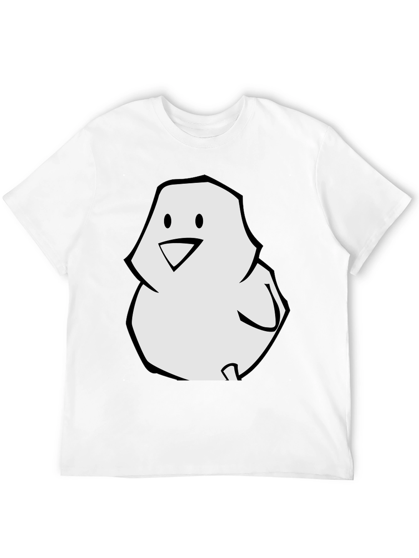 Cartoon Chick Graphic Tee - Black