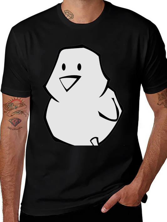 Cartoon Chick Graphic Tee - Black