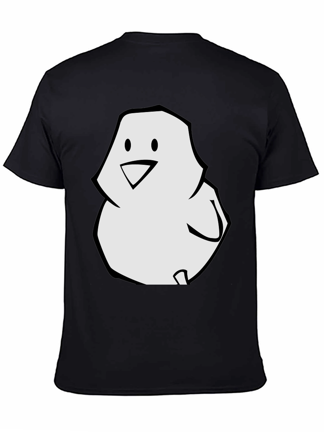 Cartoon Chick Graphic Tee - Black