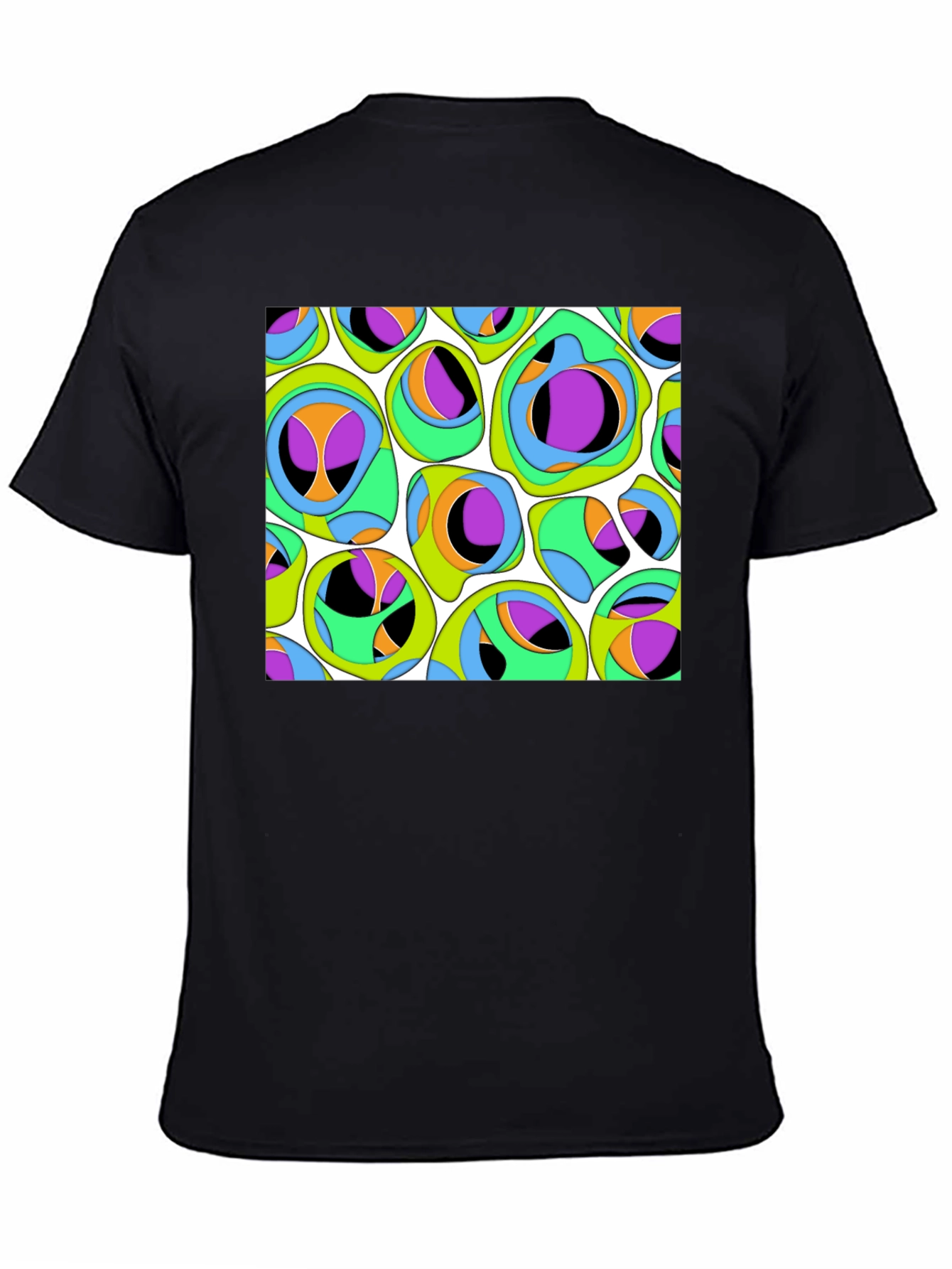 Retro Graphic Tee - Psychedelic Pattern T-Shirt