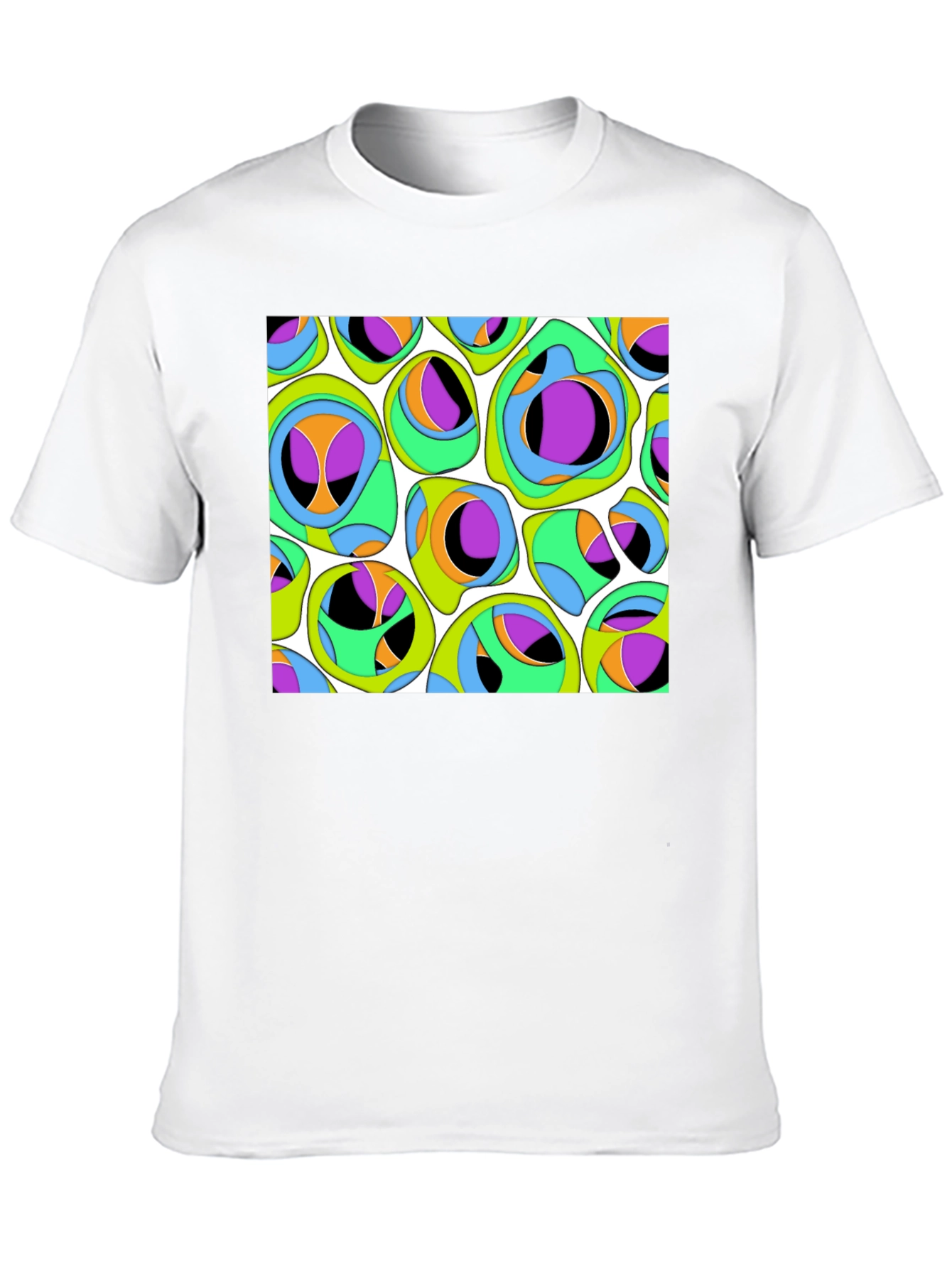 Retro Graphic Tee - Psychedelic Pattern T-Shirt