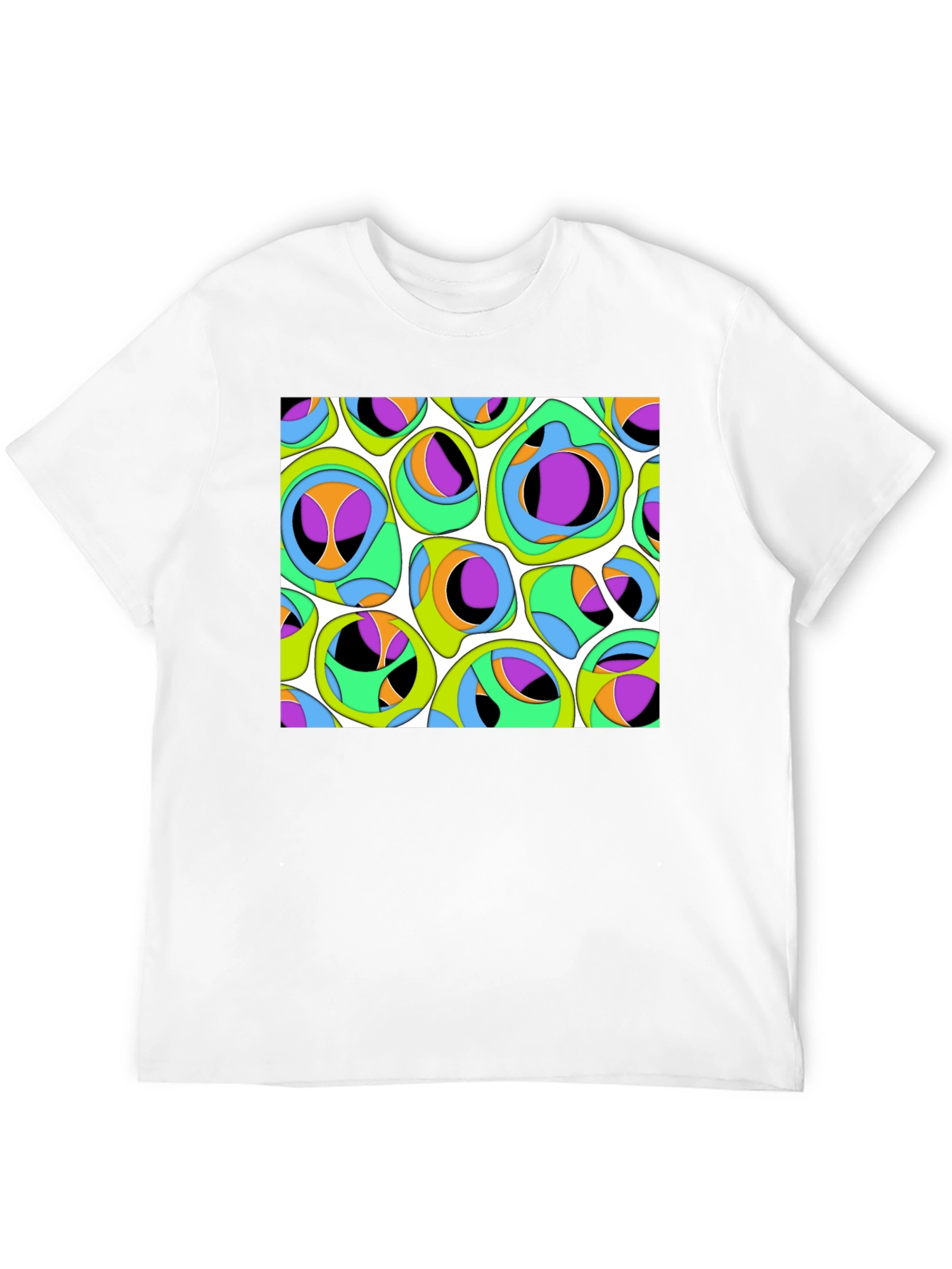 Retro Graphic Tee - Psychedelic Pattern T-Shirt