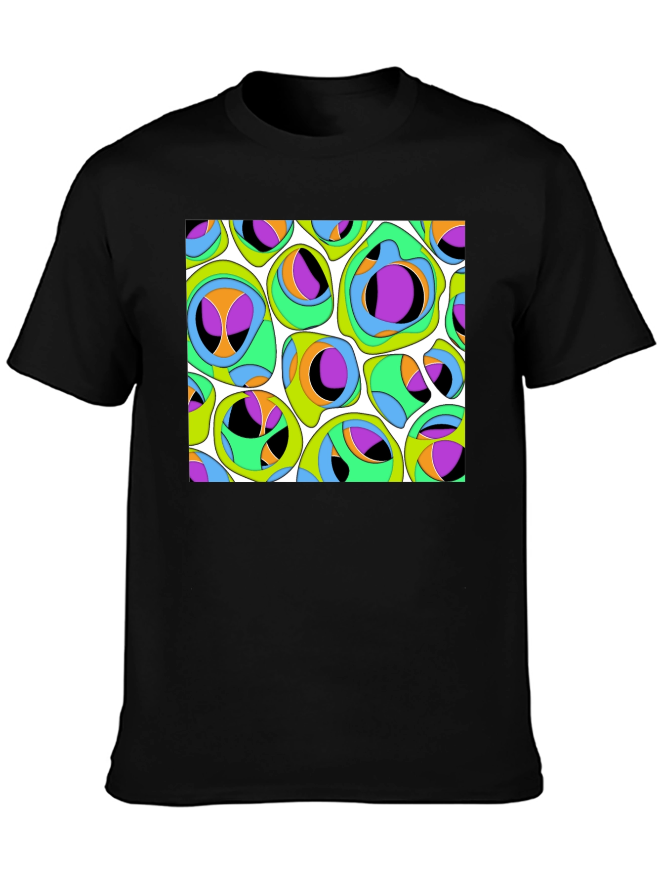 Retro Graphic Tee - Psychedelic Pattern T-Shirt