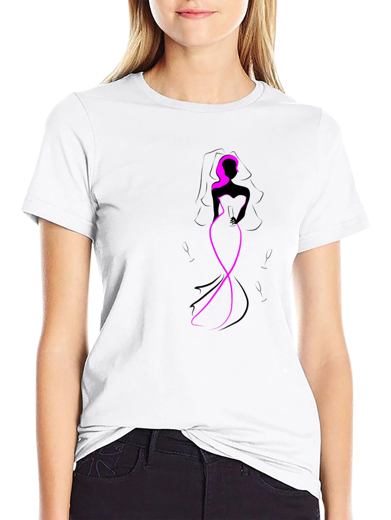 Bride-to-Be Graphic Tee - Black Cotton