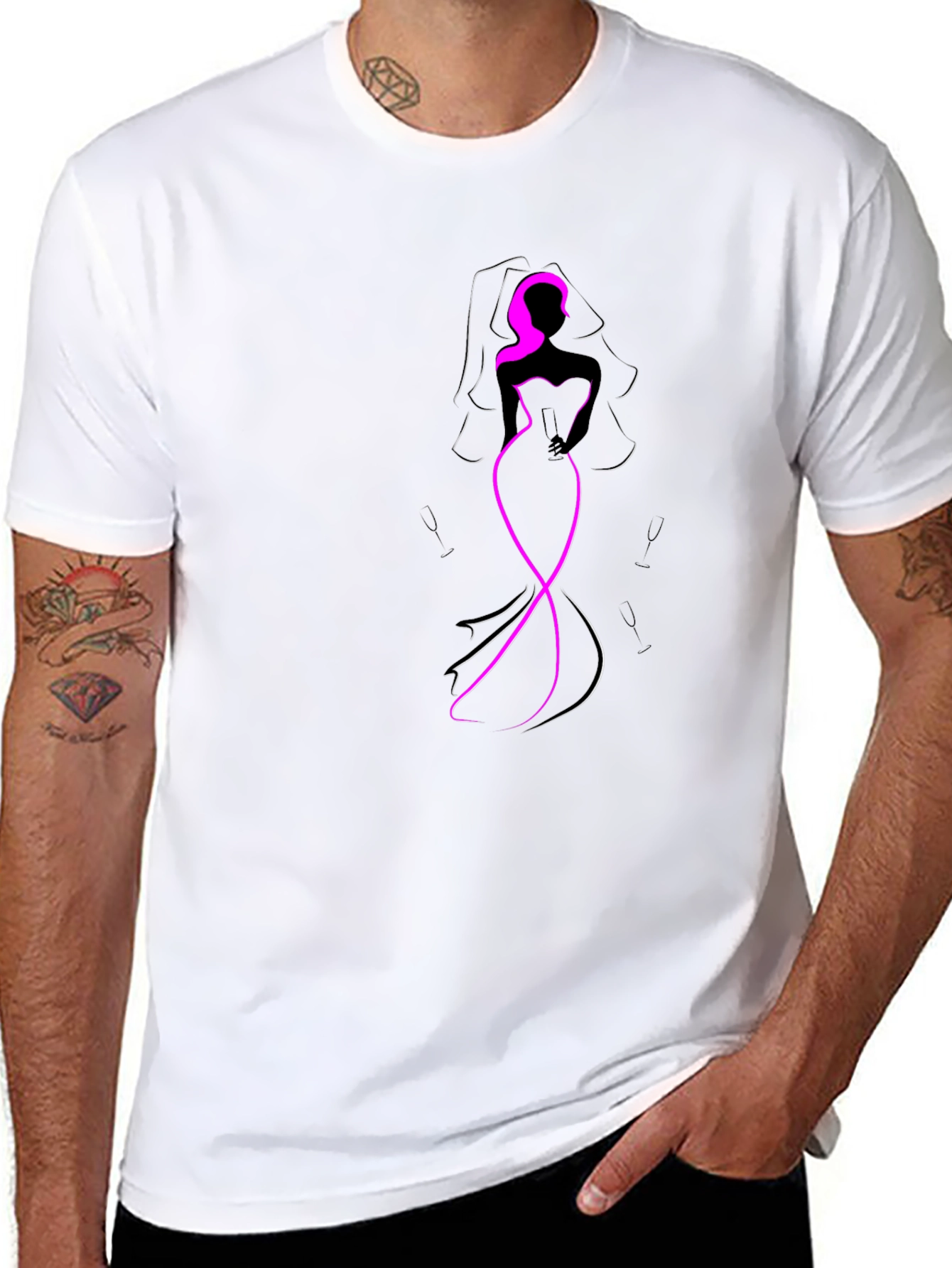 Bride-to-Be Graphic Tee - Black Cotton