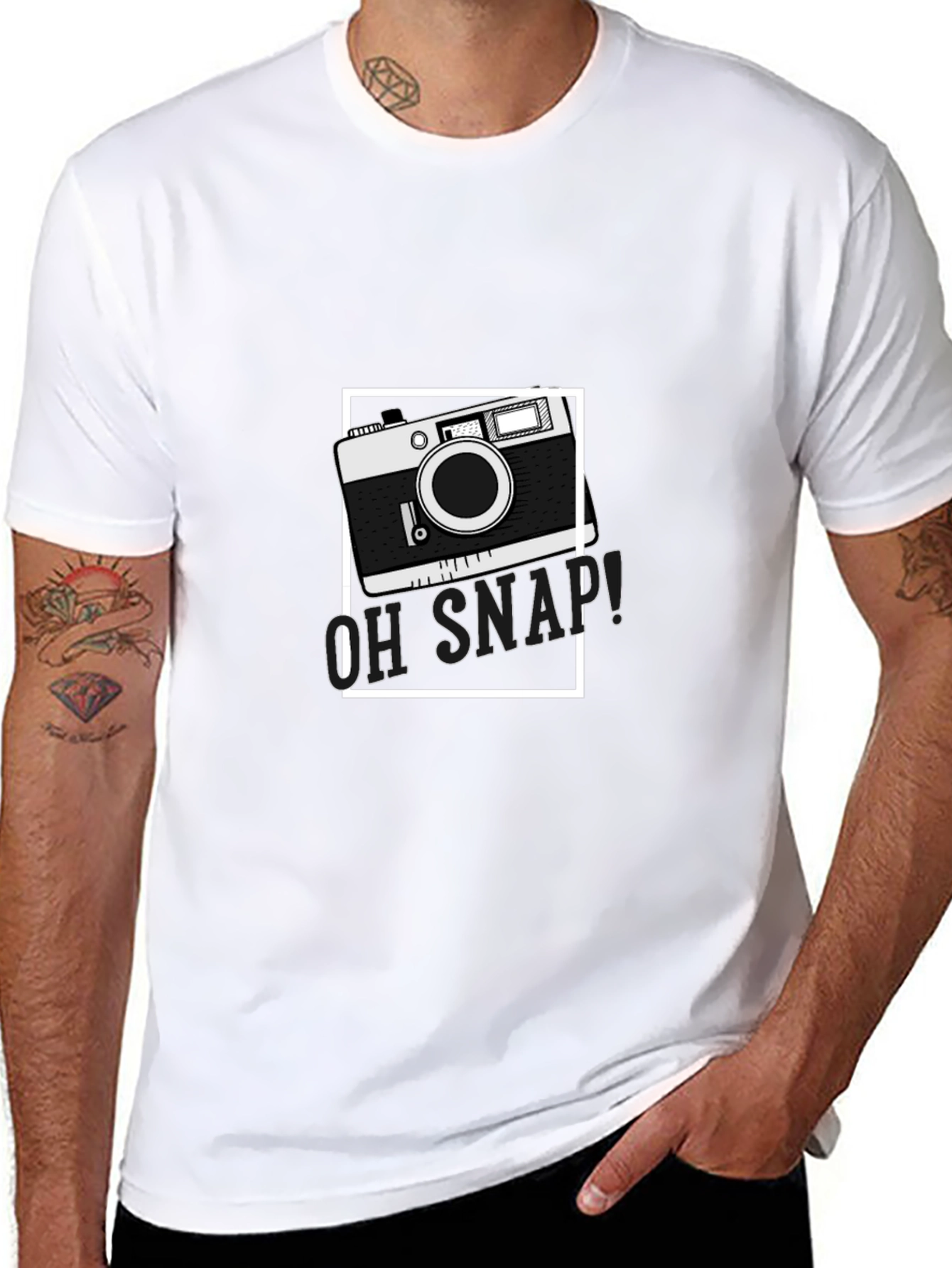 Retro Camera Graphic T-Shirt - Oh Snap! Design