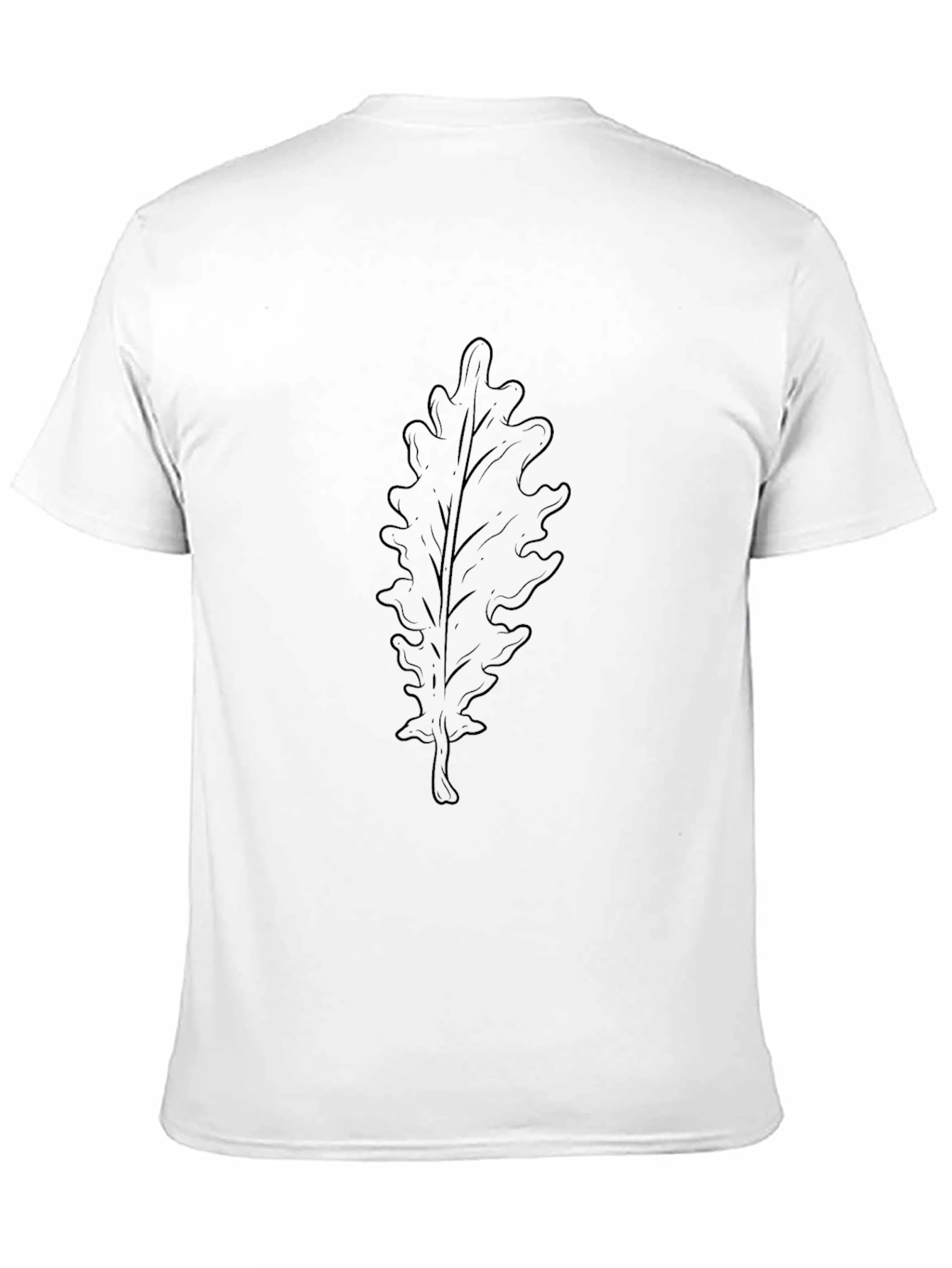 Black Oak Leaf Graphic Tee - Casual Comfort