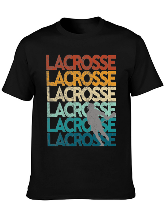 Vintage Lacrosse Player Graphic T-Shirt