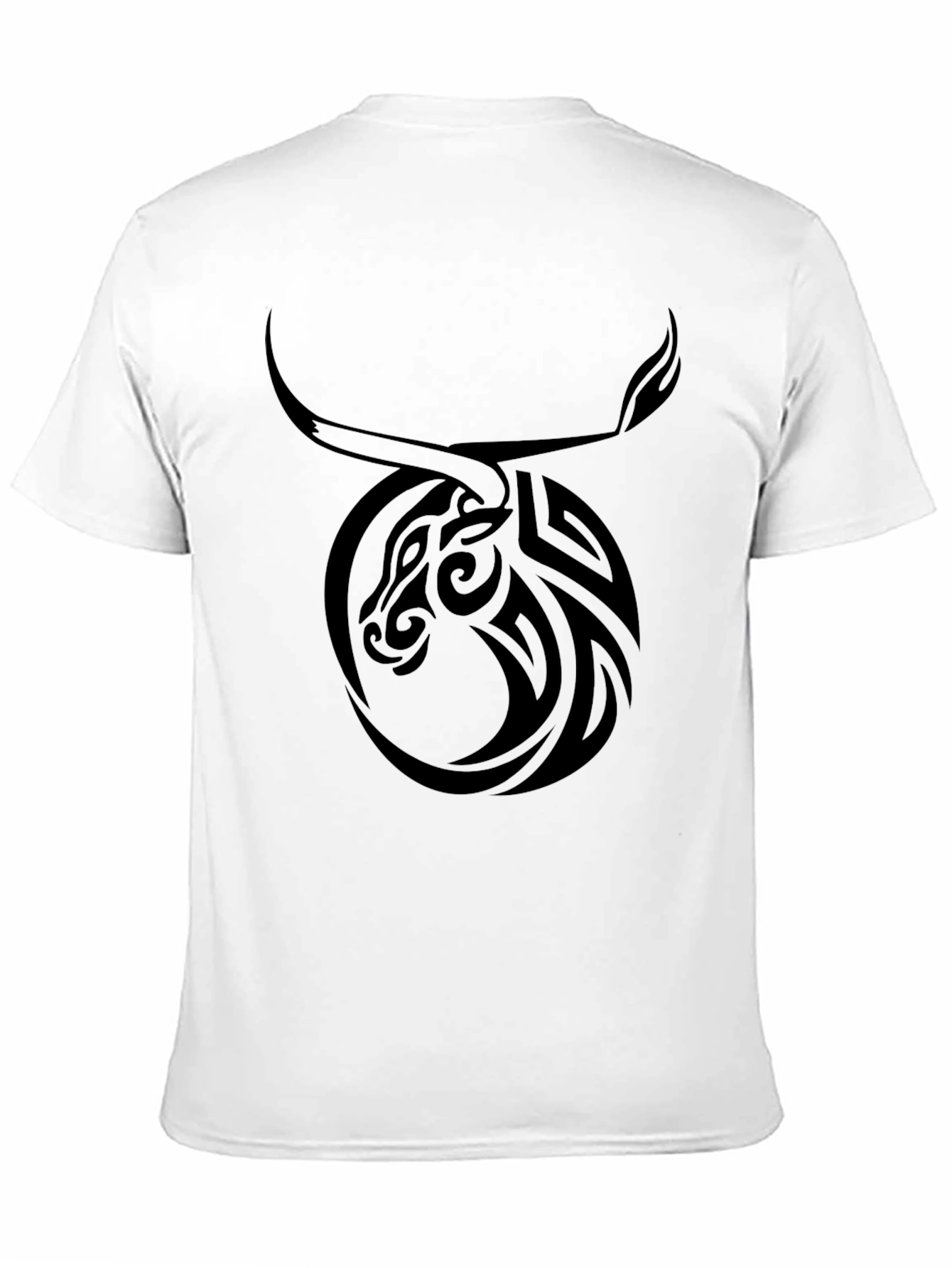 Taurus Zodiac Tribal Graphic Black T-Shirt
