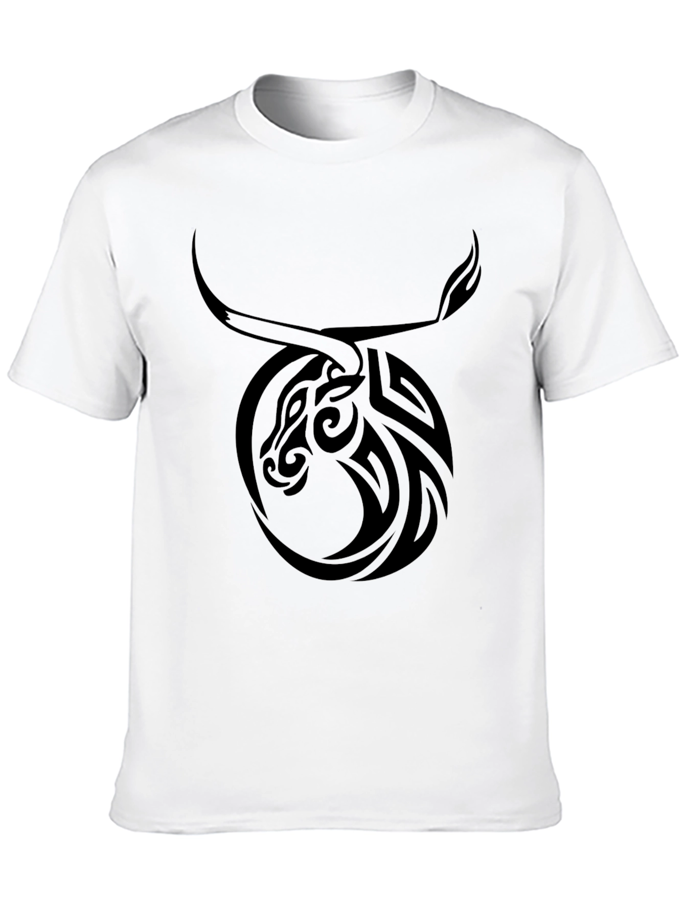 Taurus Zodiac Tribal Graphic Black T-Shirt