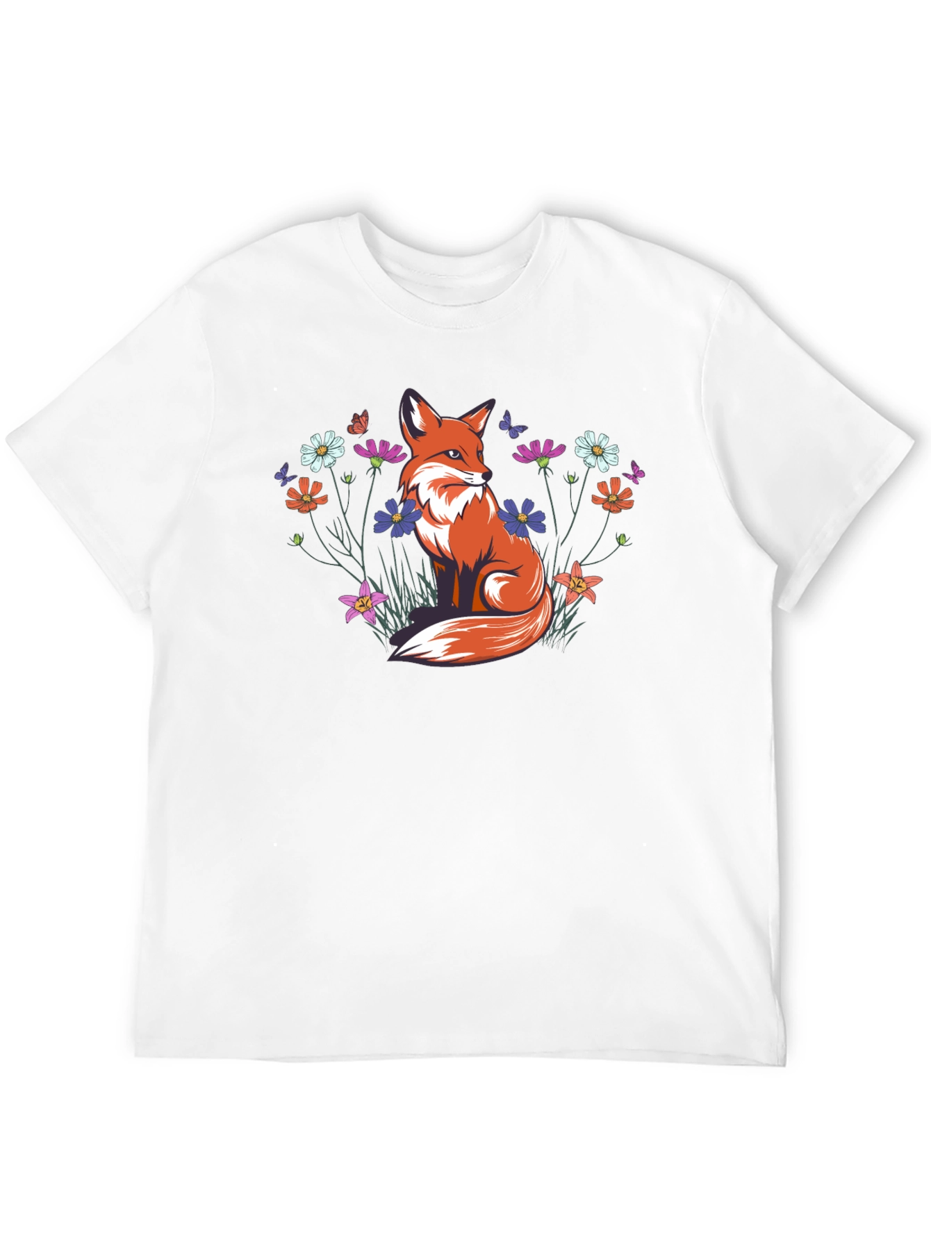 Fox & Floral T-Shirt - Nature Lovers Tee