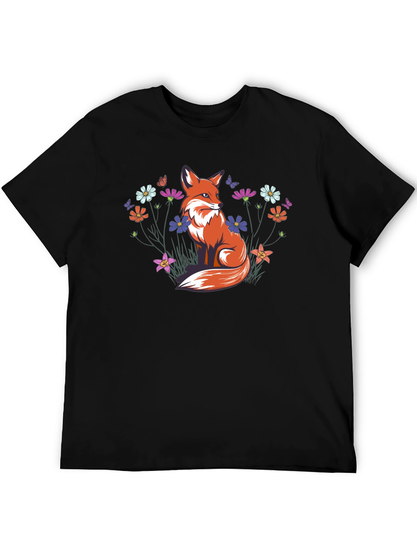 Fox & Floral T-Shirt - Nature Lovers Tee