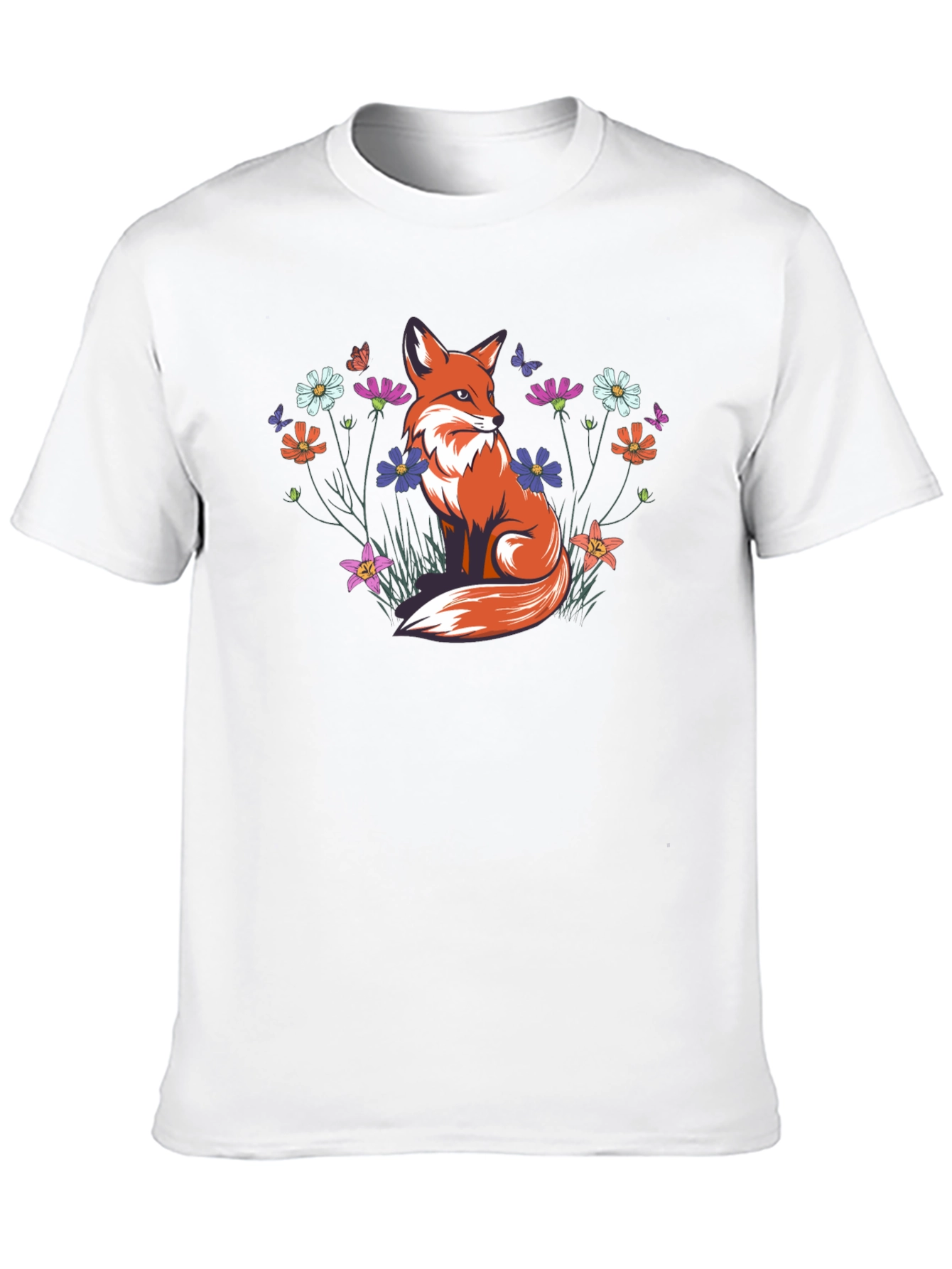 Fox & Floral T-Shirt - Nature Lovers Tee