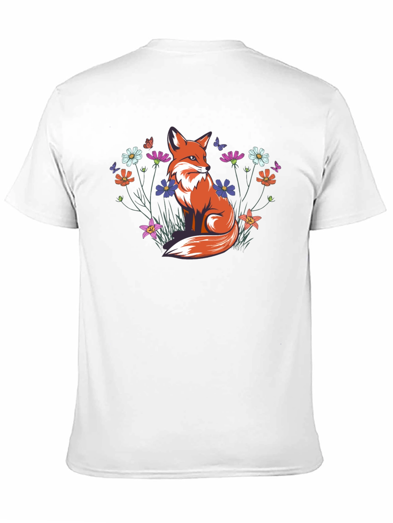 Fox & Floral T-Shirt - Nature Lovers Tee