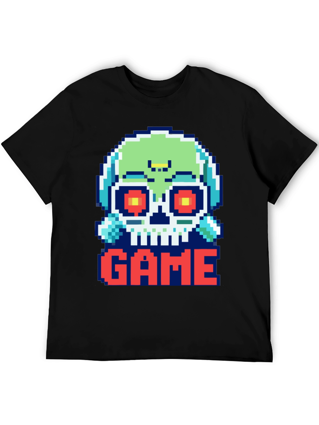 Pixel Art Skull GAME T-Shirt - Gamer Style