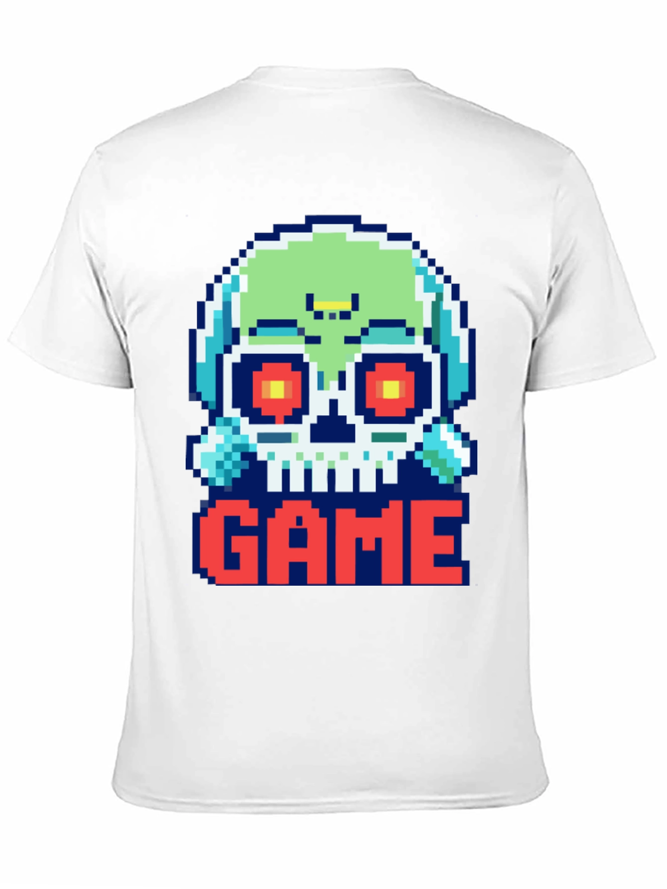 Pixel Art Skull GAME T-Shirt - Gamer Style