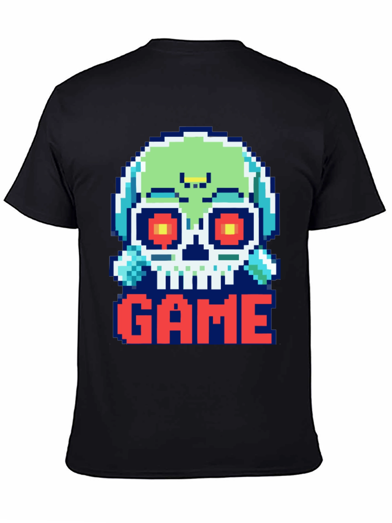 Pixel Art Skull GAME T-Shirt - Gamer Style