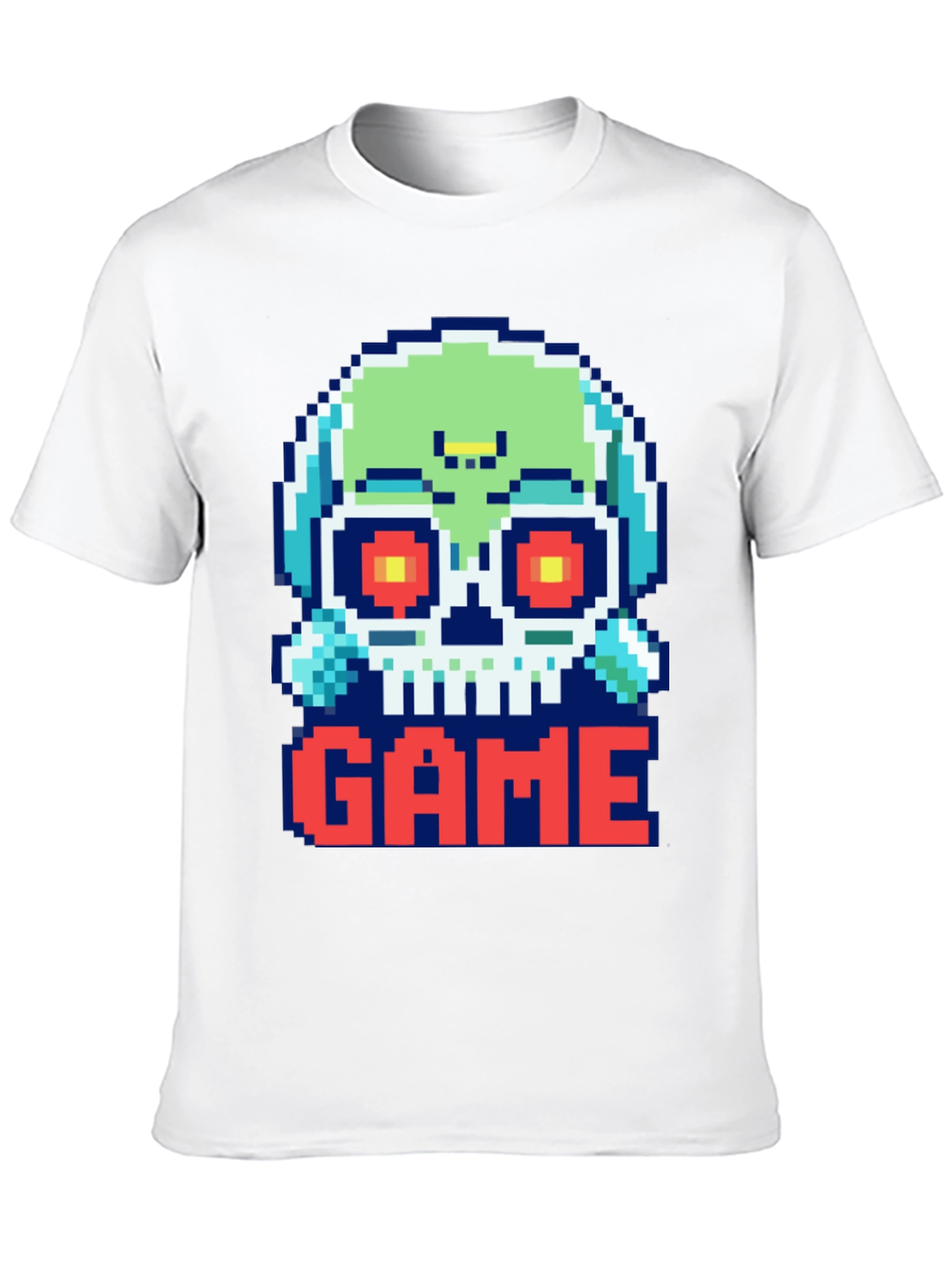 Pixel Art Skull GAME T-Shirt - Gamer Style