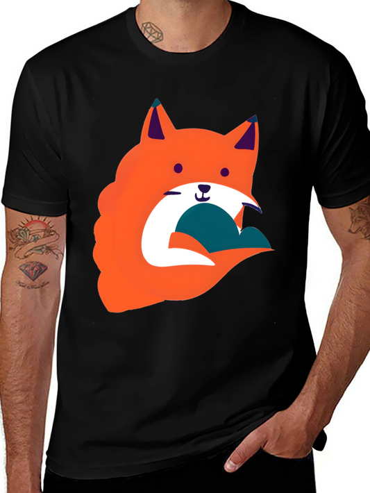 Funky Fox Graphic Tee - Black