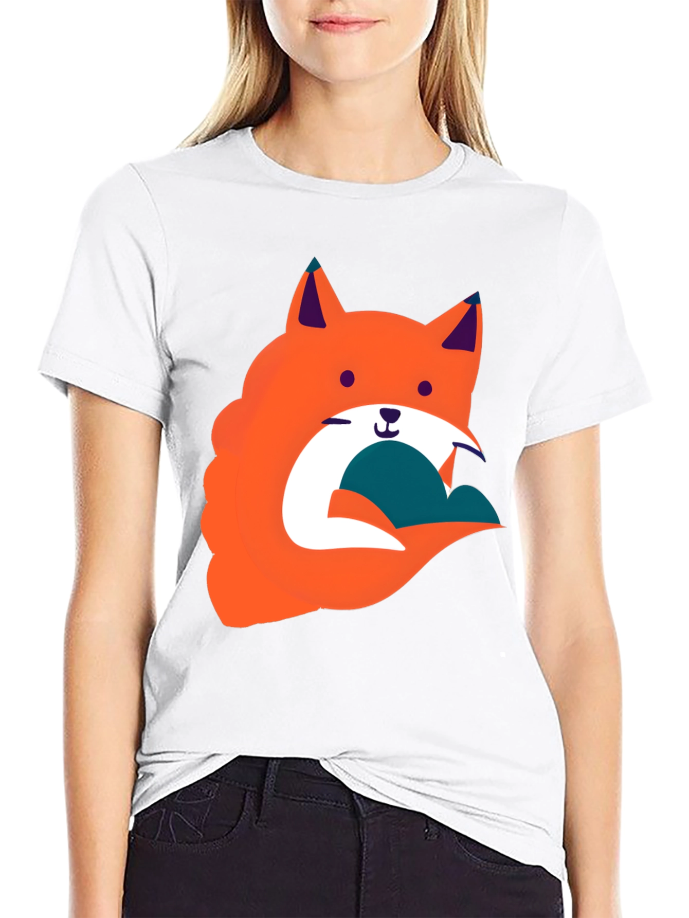Funky Fox Graphic Tee - Black