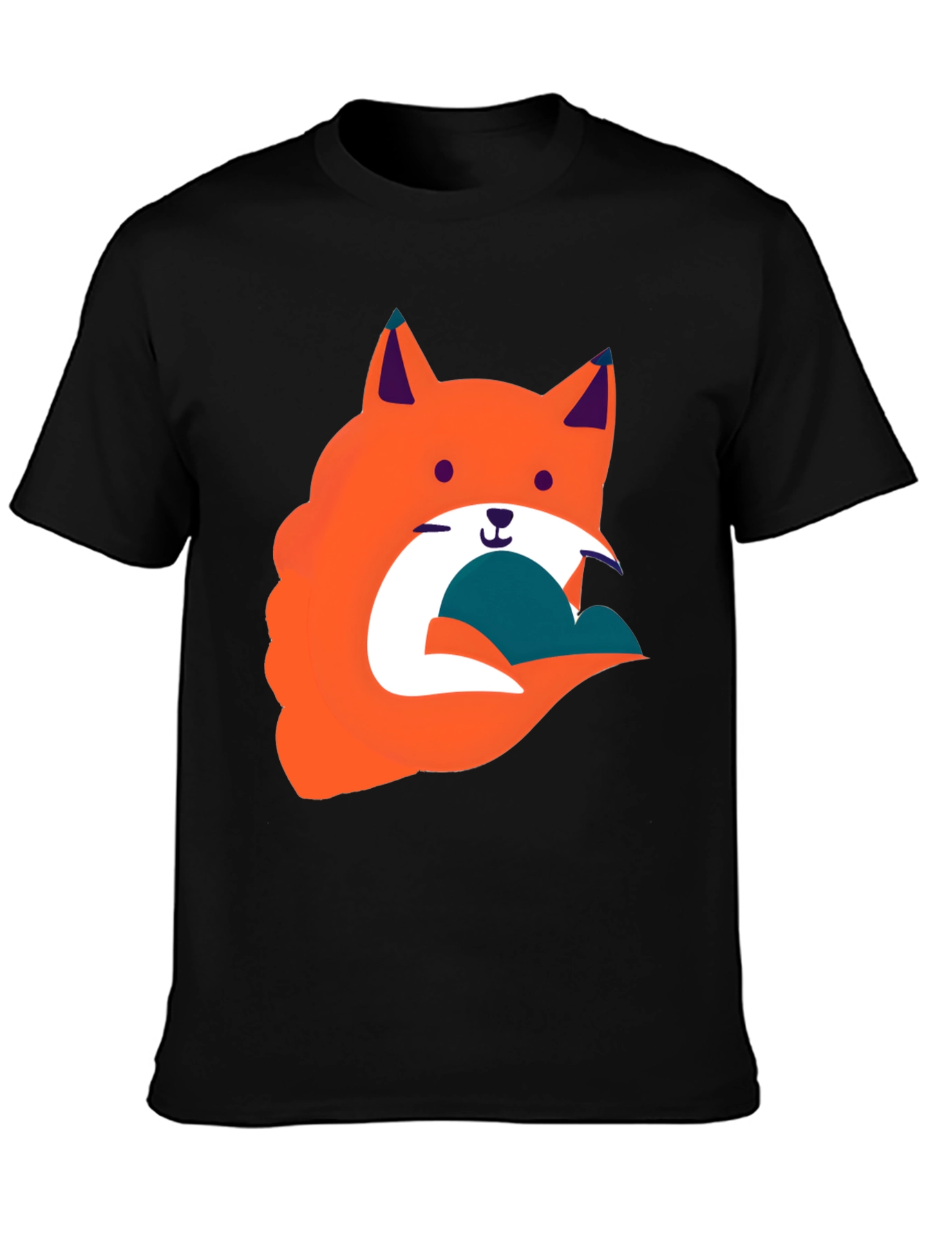 Funky Fox Graphic Tee - Black