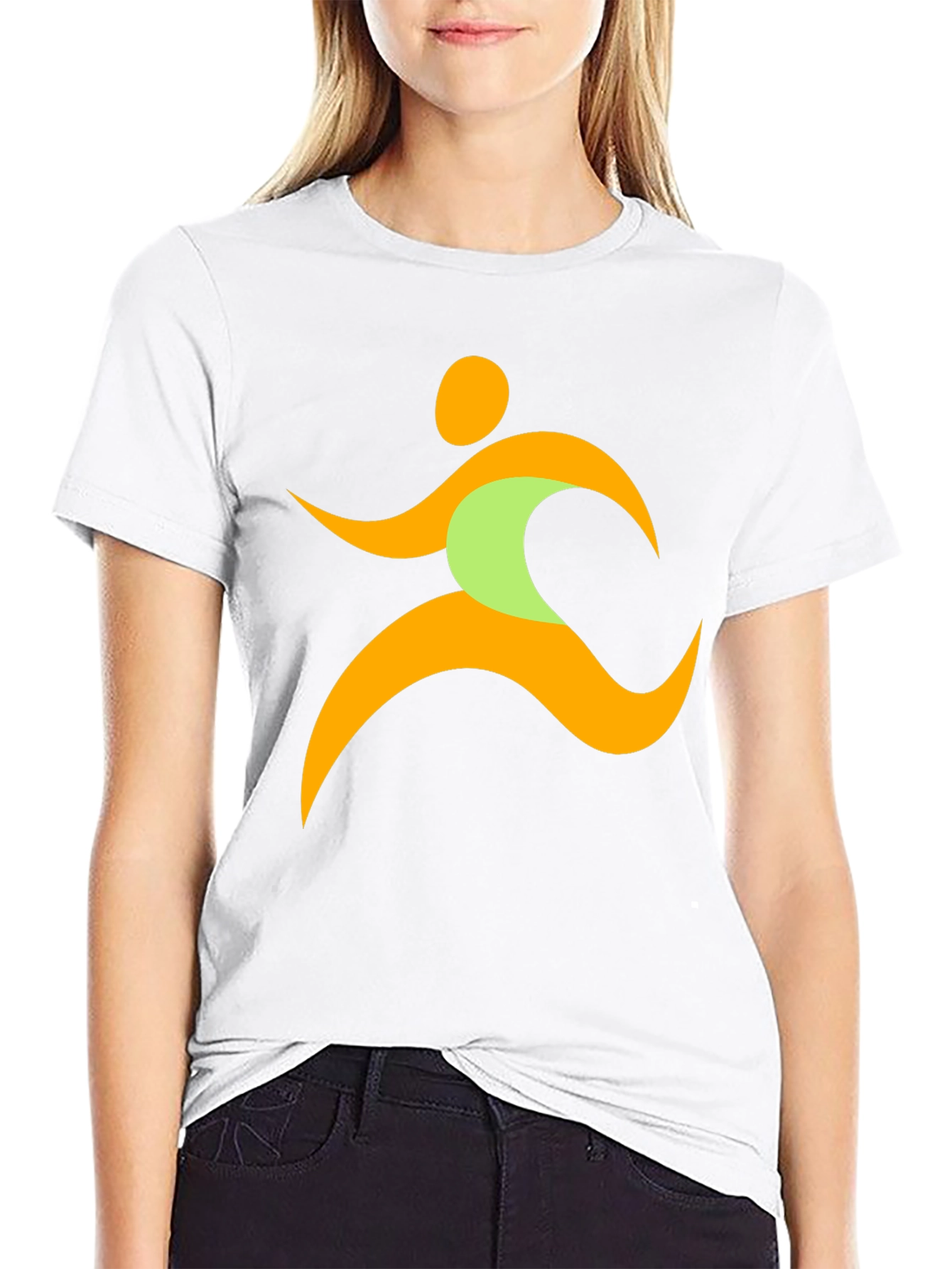 Running Man Graphic Tee - Black Casual T-Shirt