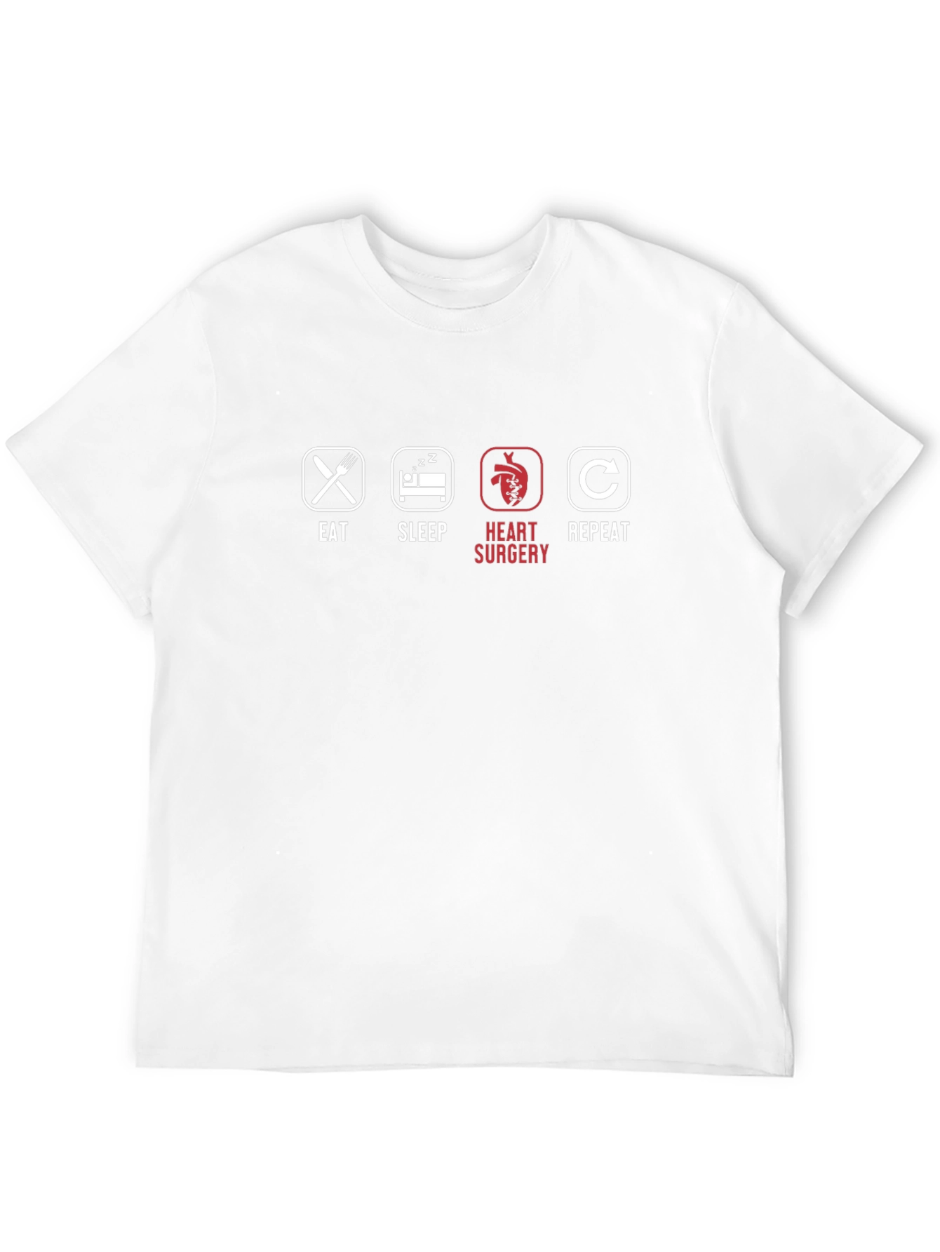 Eat Sleep Heart Surgery Repeat Black T-Shirt