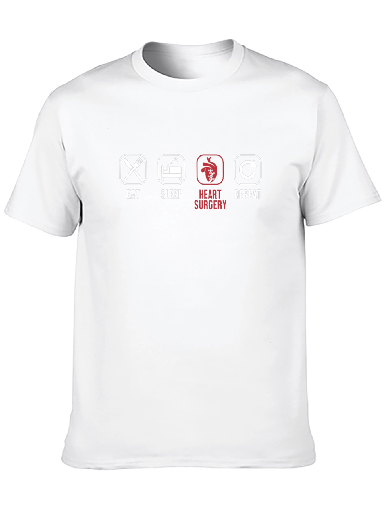 Eat Sleep Heart Surgery Repeat Black T-Shirt